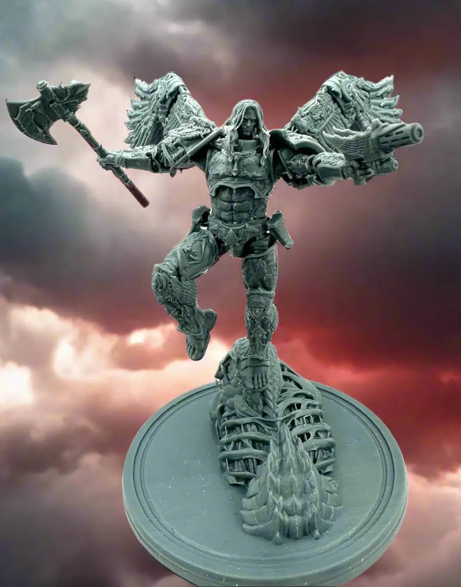 3D printed Angel of Hosts model by 3DArtGuy Miniatures, showcasing detailed angelic figure from Last Hope Miniatures collection.