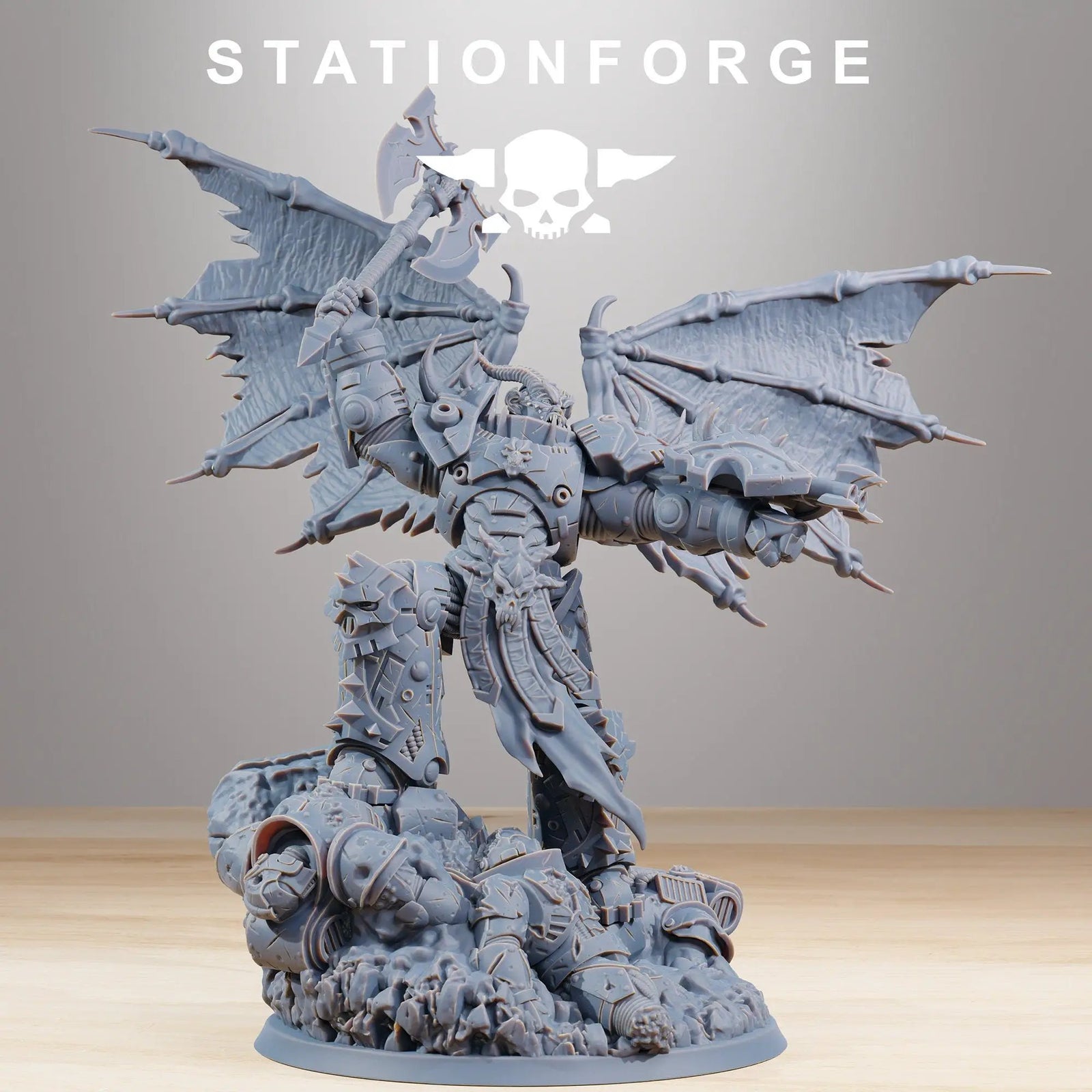 3D printed Corrupted Archon model by StationForge Miniatures, detailed fantasy miniature figure from Last Hope Miniatures.