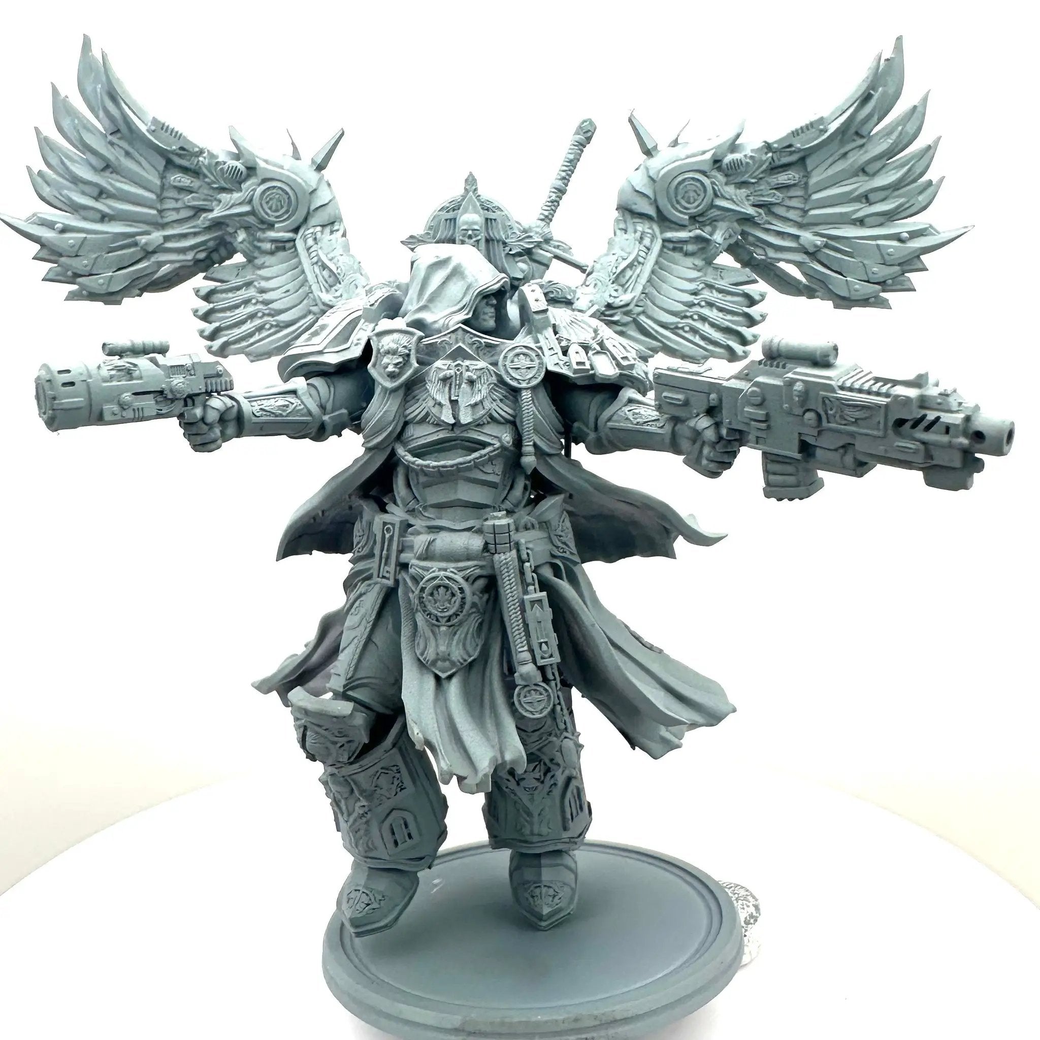 3D printed Cowled Angel model by Last Hope Miniatures from 3DArtGuy Miniatures, featuring detailed angel with wings and flowing robes.