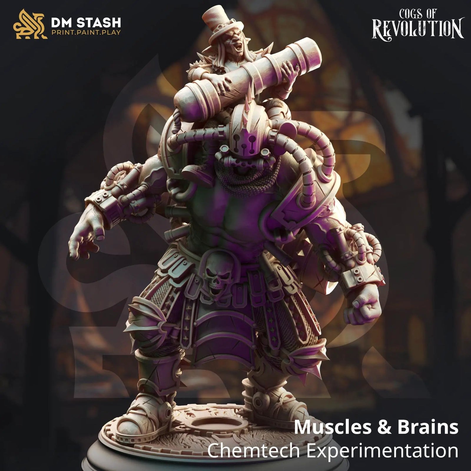 3D printed muscle model from Chemtech experiment by DM Stash, produced by Last Hope Miniatures, showing detailed muscle fibers.