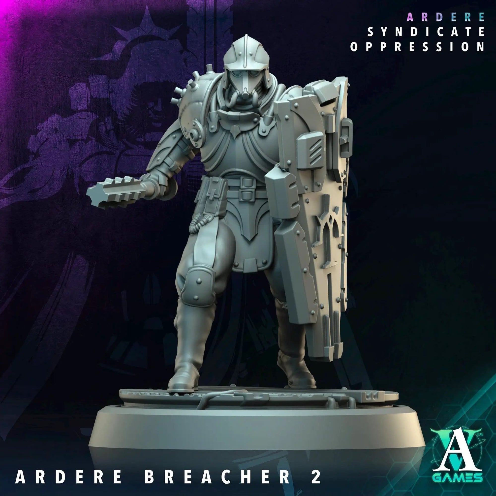 3D printed Ardere Breachers miniatures by Last Hope Miniatures for Archvillain Games, featuring detailed sci-fi soldier figures.
