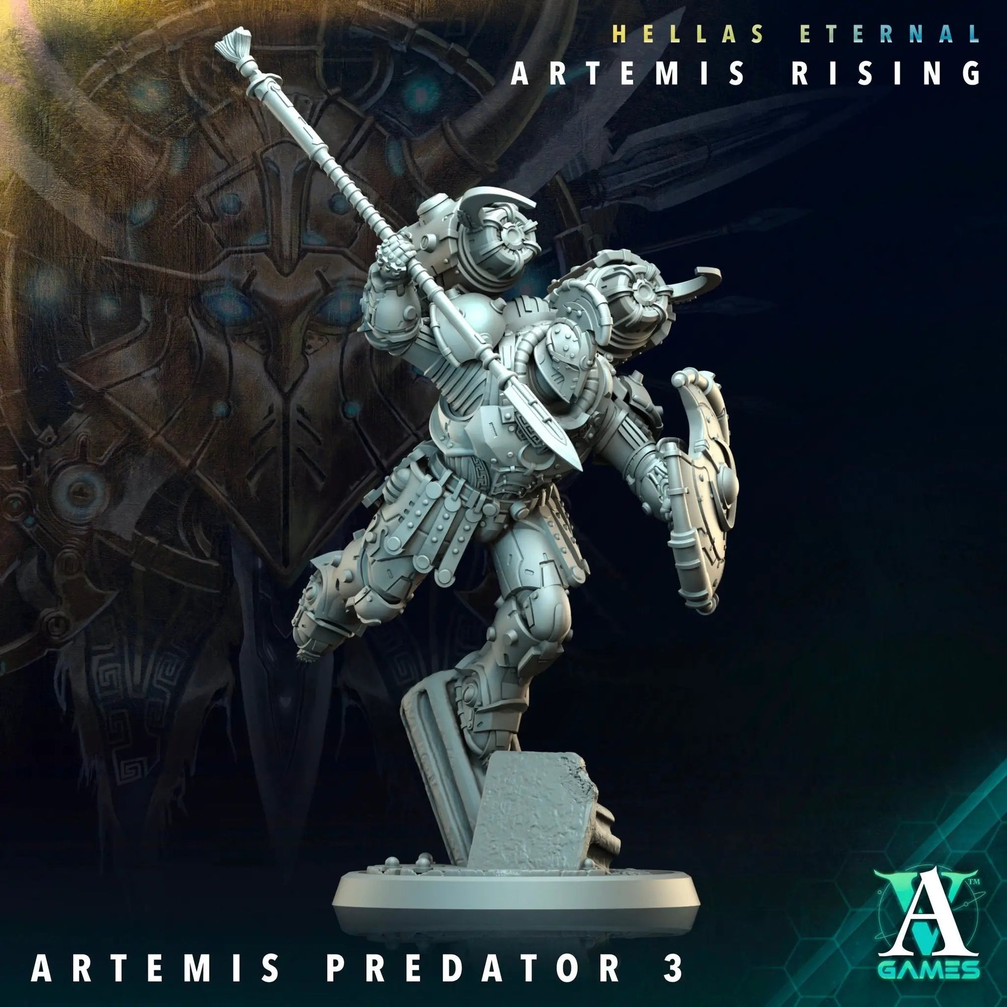 3D printed Artemis Predator miniature by Last Hope Miniatures for Archvillain Games, featuring detailed alien creature design.