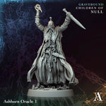 3D printed Ashborn Oracles miniatures by Last Hope Miniatures, featuring detailed fantasy character designs for tabletop gaming.