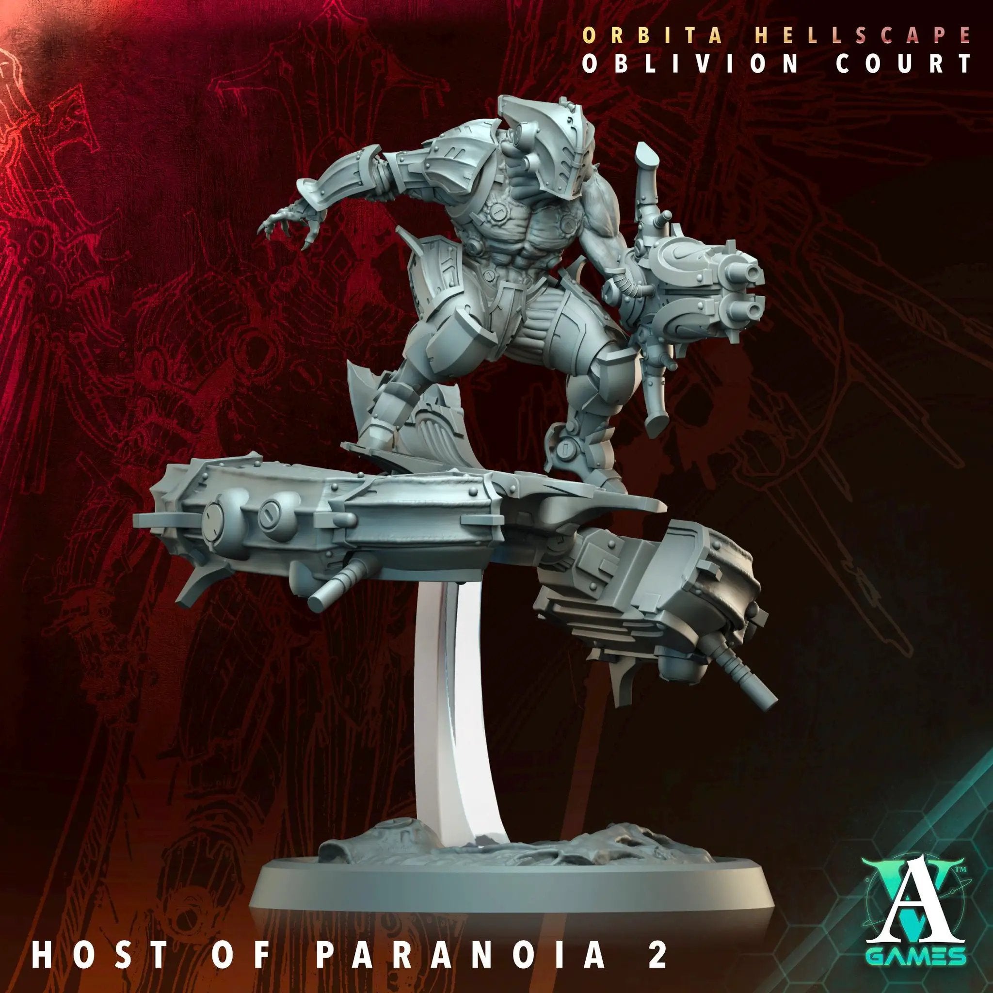 3D printed miniatures of the Host of Paranoia from Last Hope Miniatures for Archvillain Games, detailed fantasy tabletop gaming piece