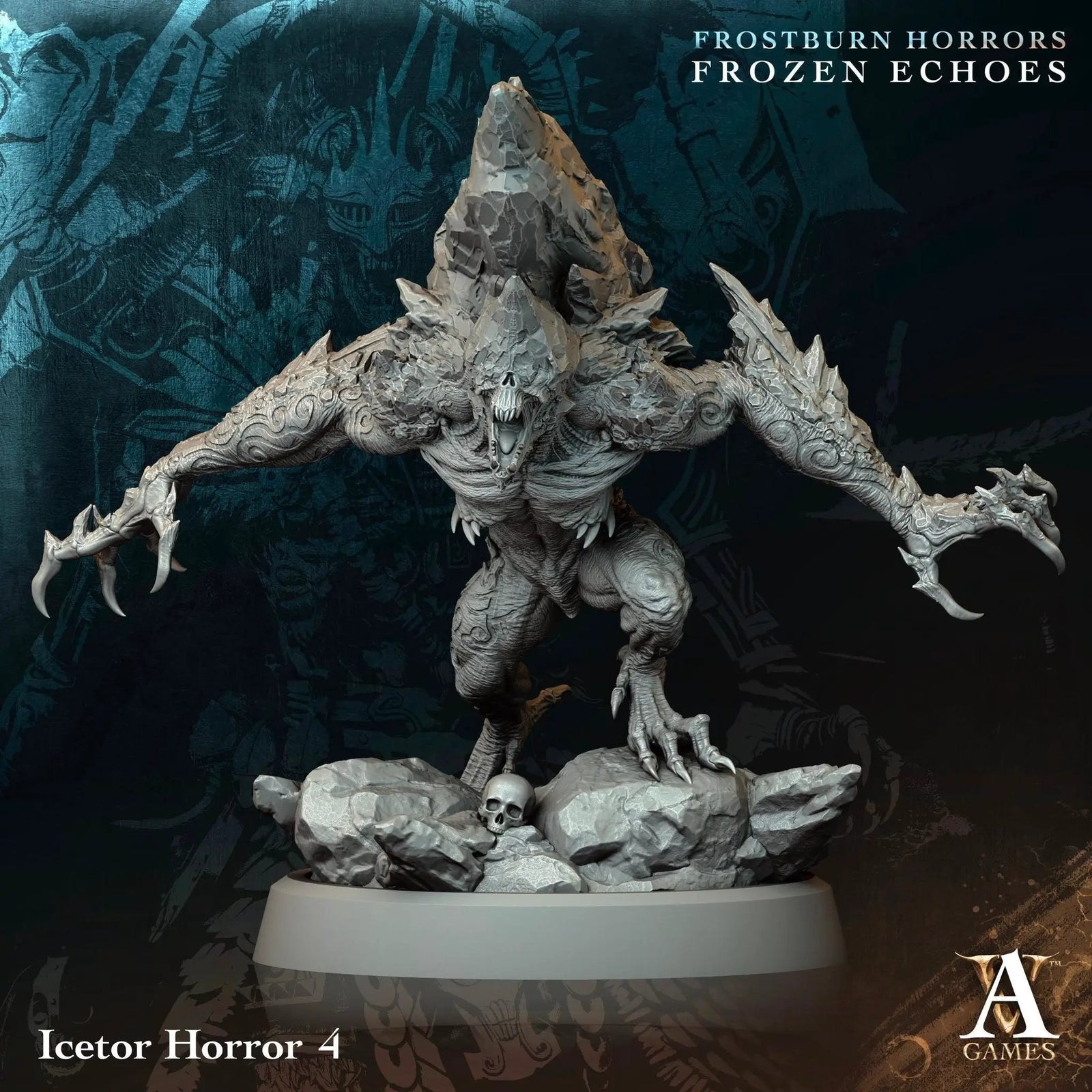 3D printed Icetor Horrors miniatures by Last Hope Miniatures, detailed sci-fi creature models for tabletop gaming.