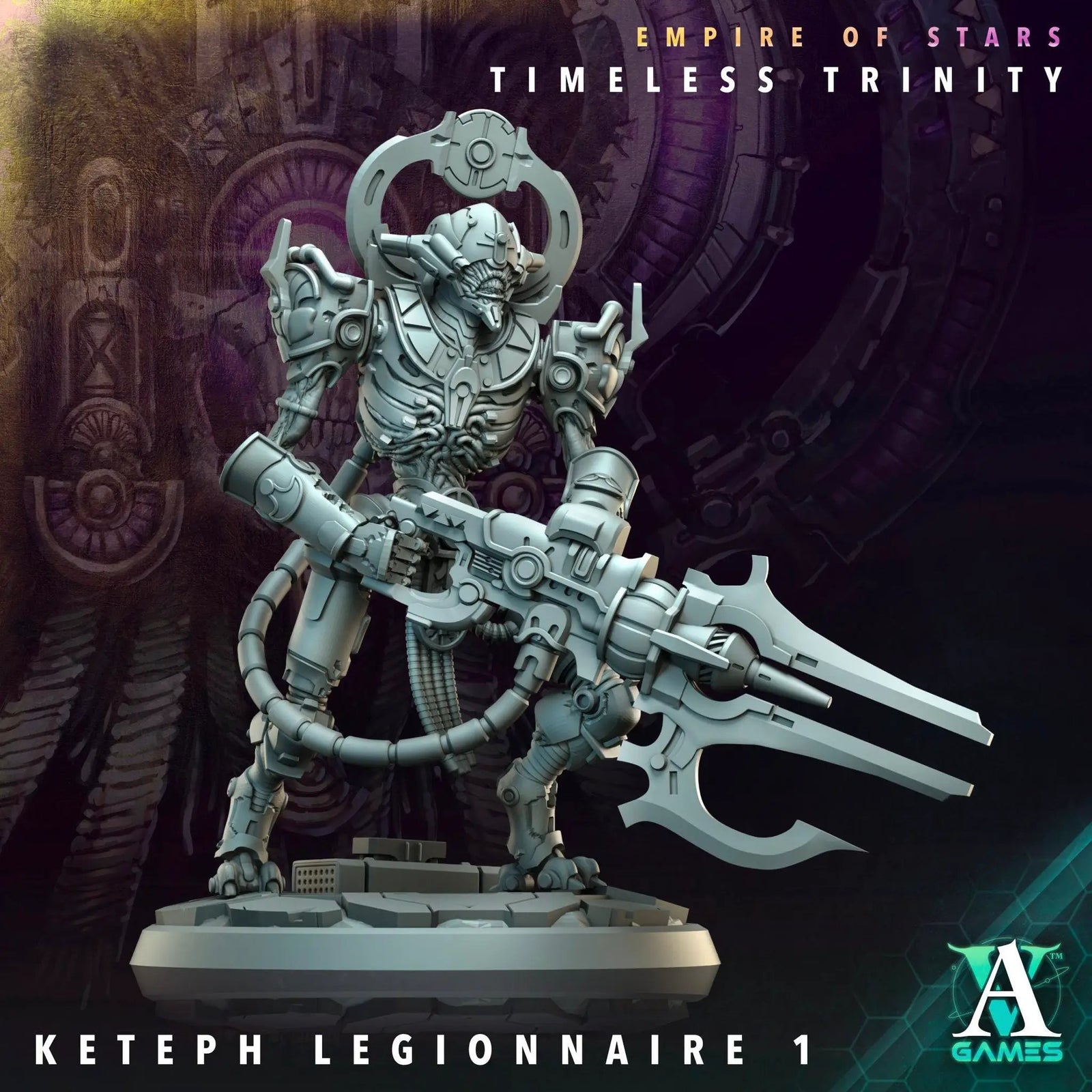 3D printed Keteph Legionnaires miniature by Last Hope Miniatures for Archvillain Games, showing detailed fantasy soldier figures.