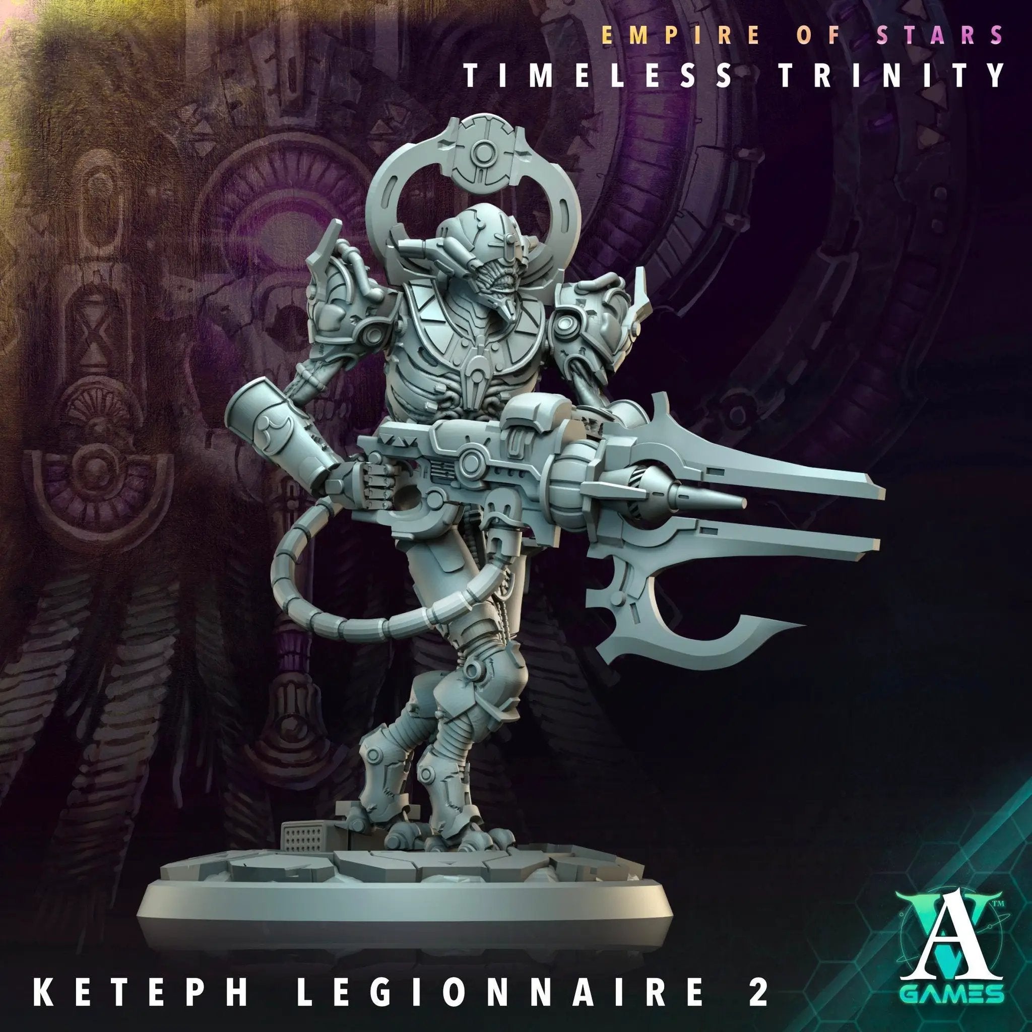 3D printed Keteph Legionnaires miniatures by Last Hope Miniatures for Archvillain Games, showing detailed soldier figures with armor and weaponry.