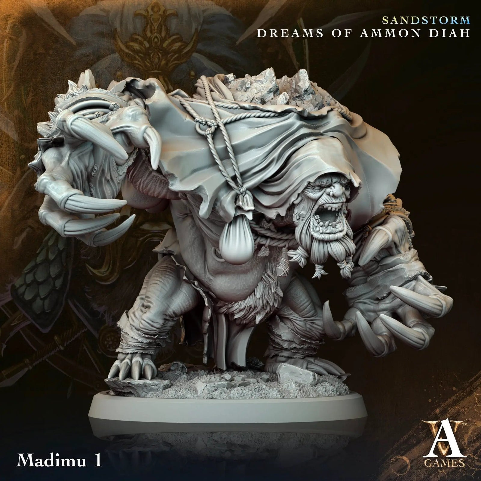 3D printed Madimu miniature by Archvillain Games, detailed sci-fi character model from Last Hope Miniatures collection.