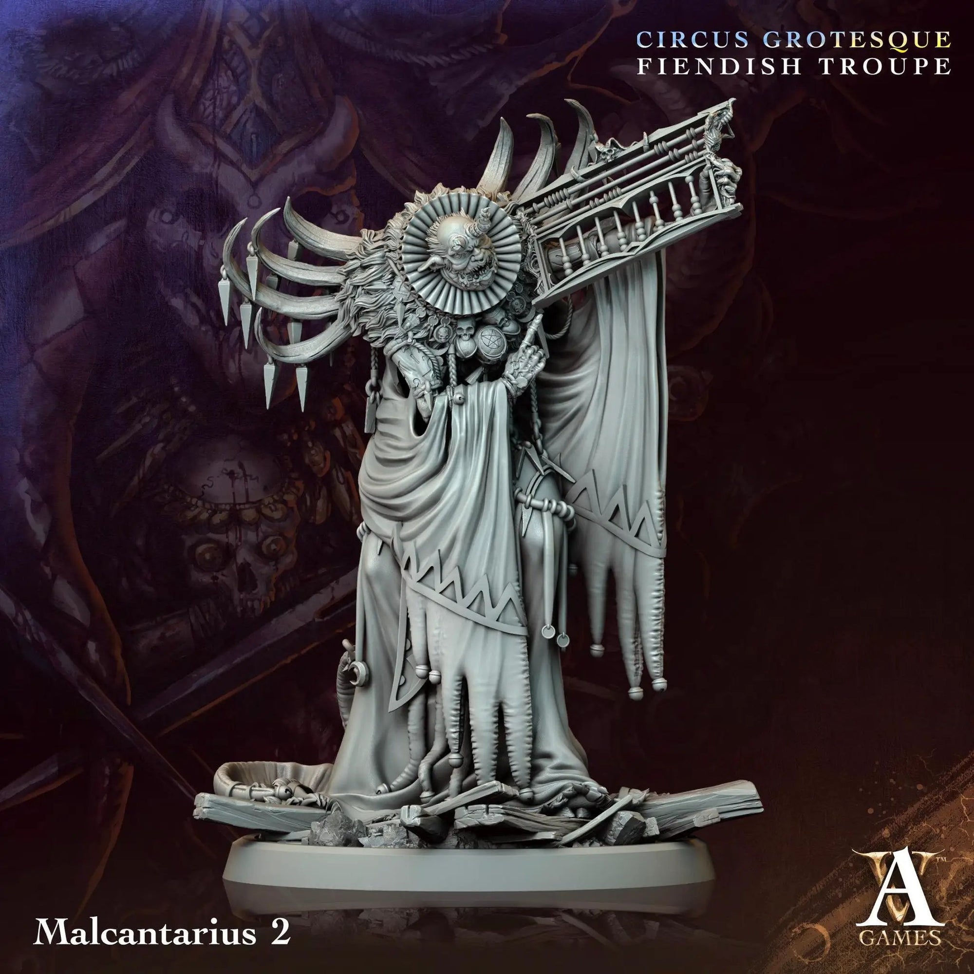3D printed Malcantarius miniature by Last Hope Miniatures, detailed fantasy figure from Archvillain Games.