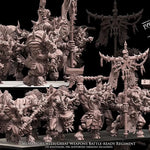 3D printed Minotaur Battle Ready Regiment miniature by Last Hope Miniatures for Avatars of War, detailed fantasy creature figures.