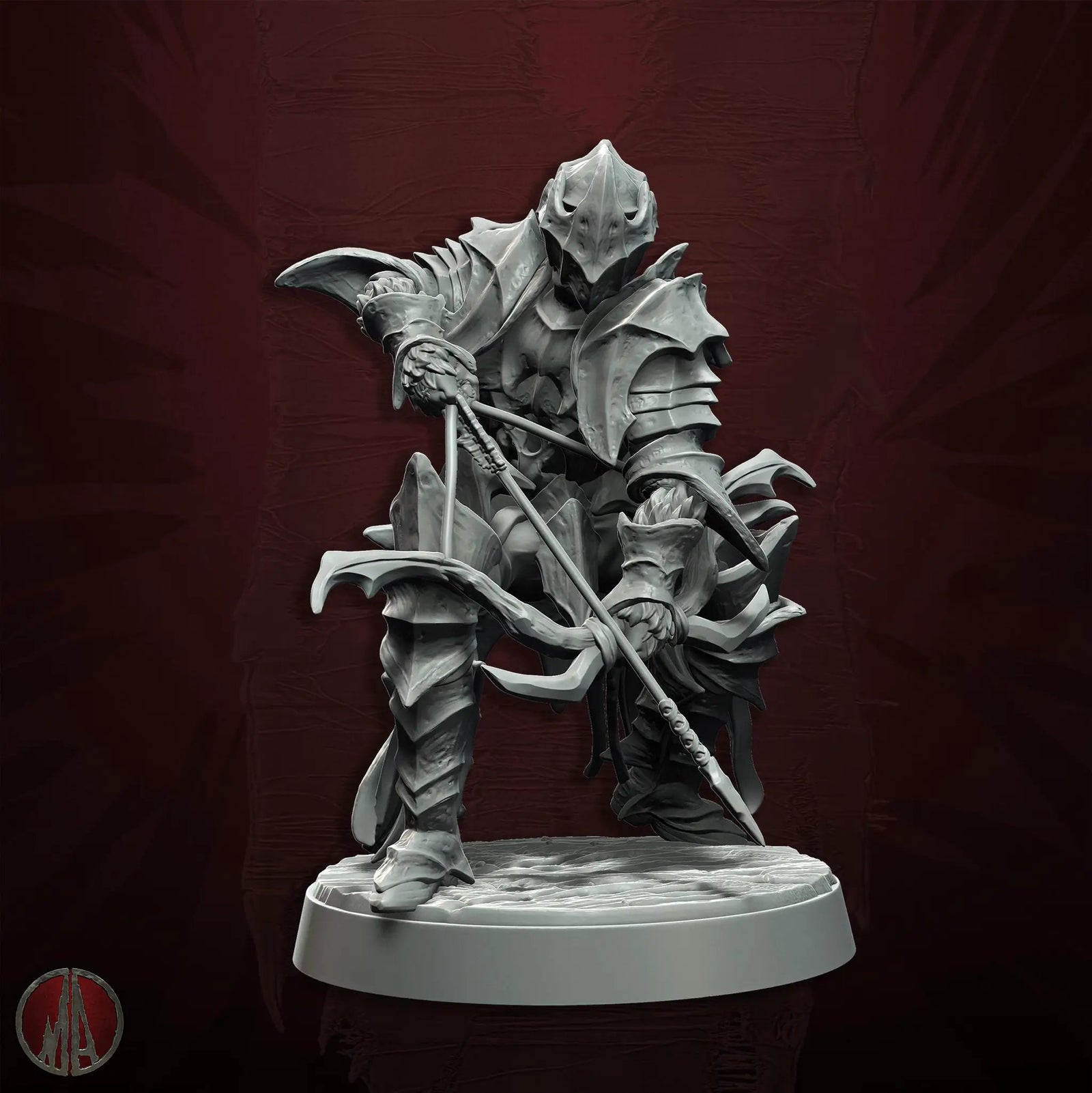 3D printed Orc Archer Champion miniature by Last Hope Miniatures, featuring detailed orc figure with bow and armor.