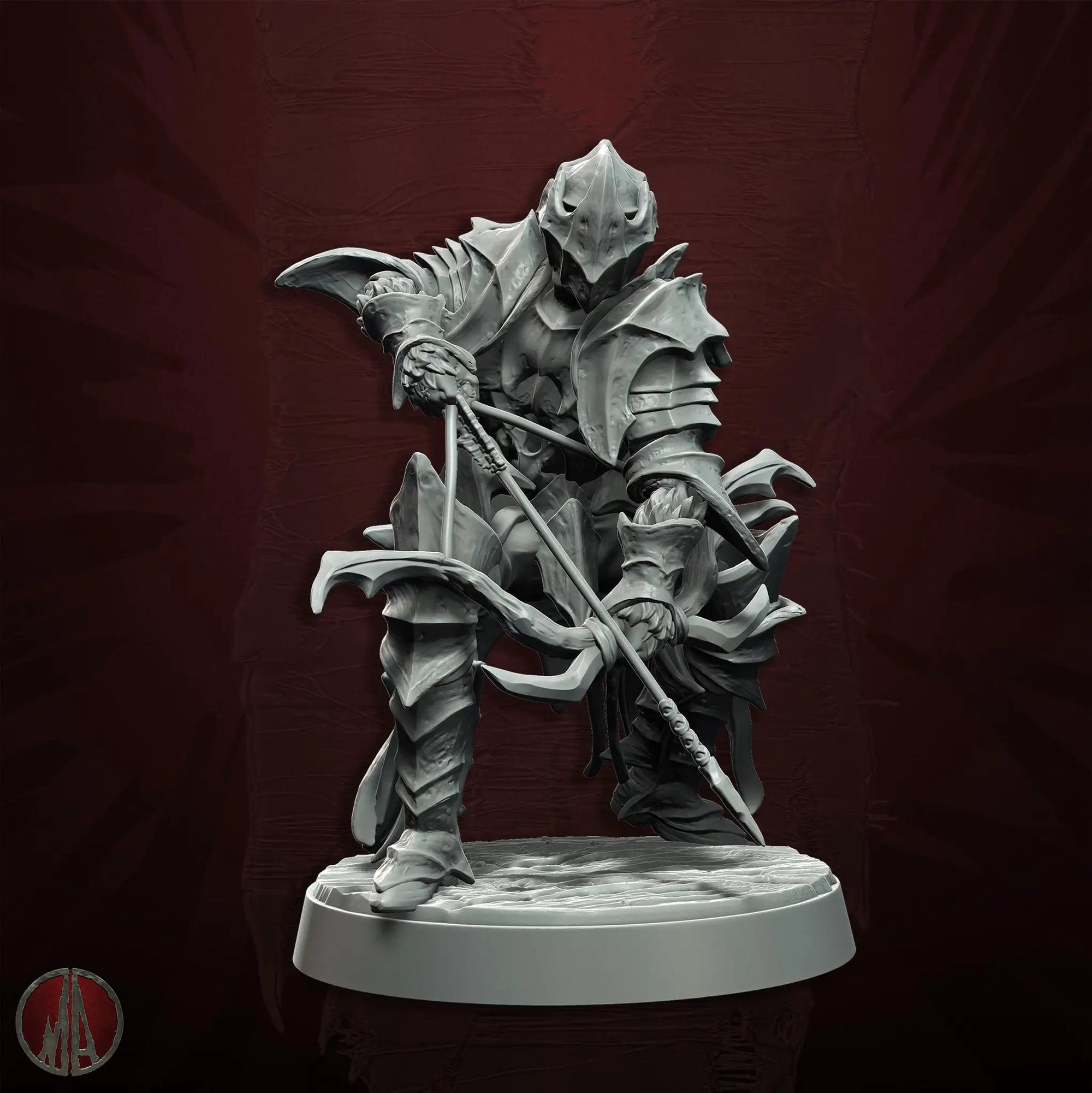 3D printed Orc Archer Champion miniature by Last Hope Miniatures, featuring detailed orc figure with bow and armor.
