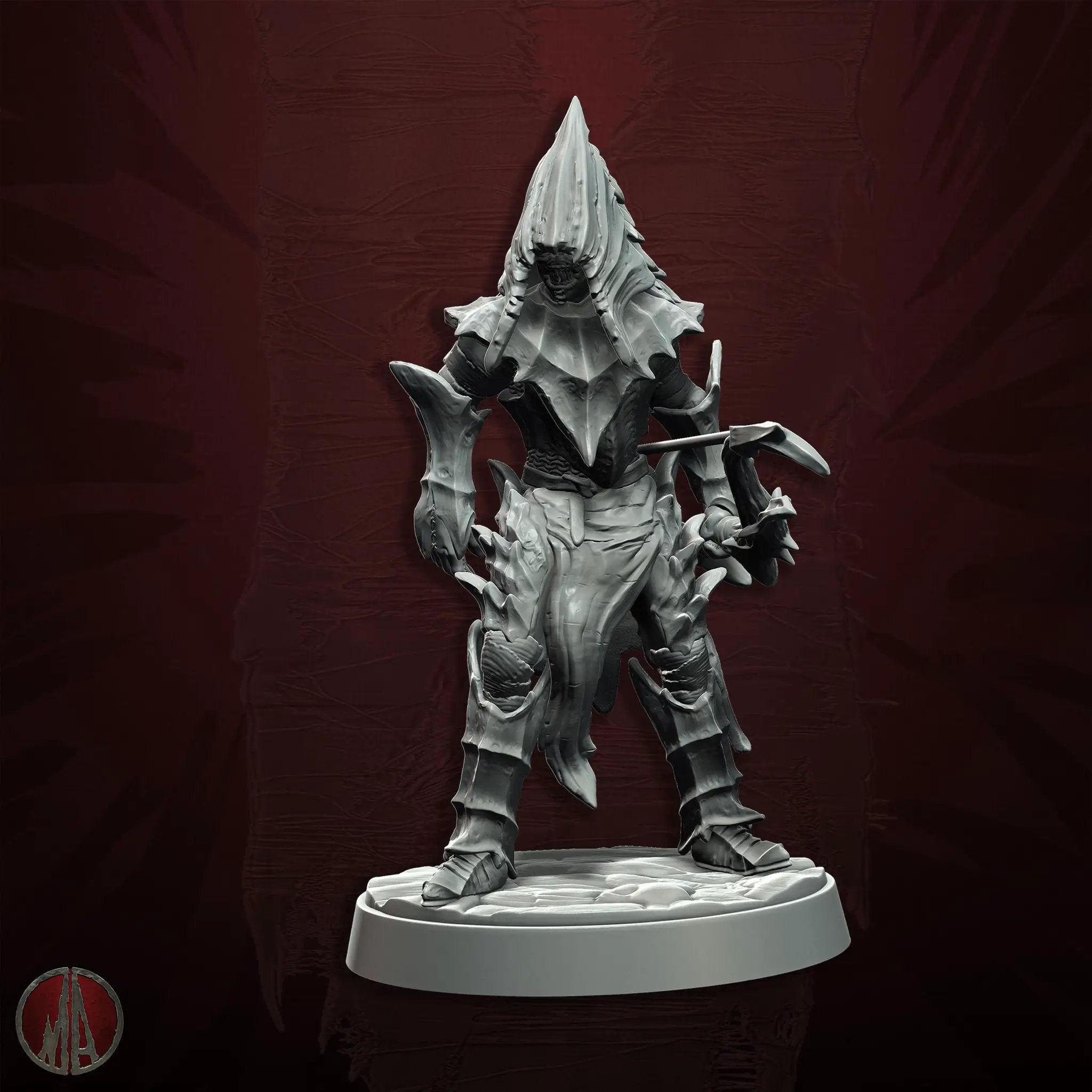 3D printed Orc Archer Champions miniature by Last Hope Miniatures, featuring detailed orc archers in medieval armor.