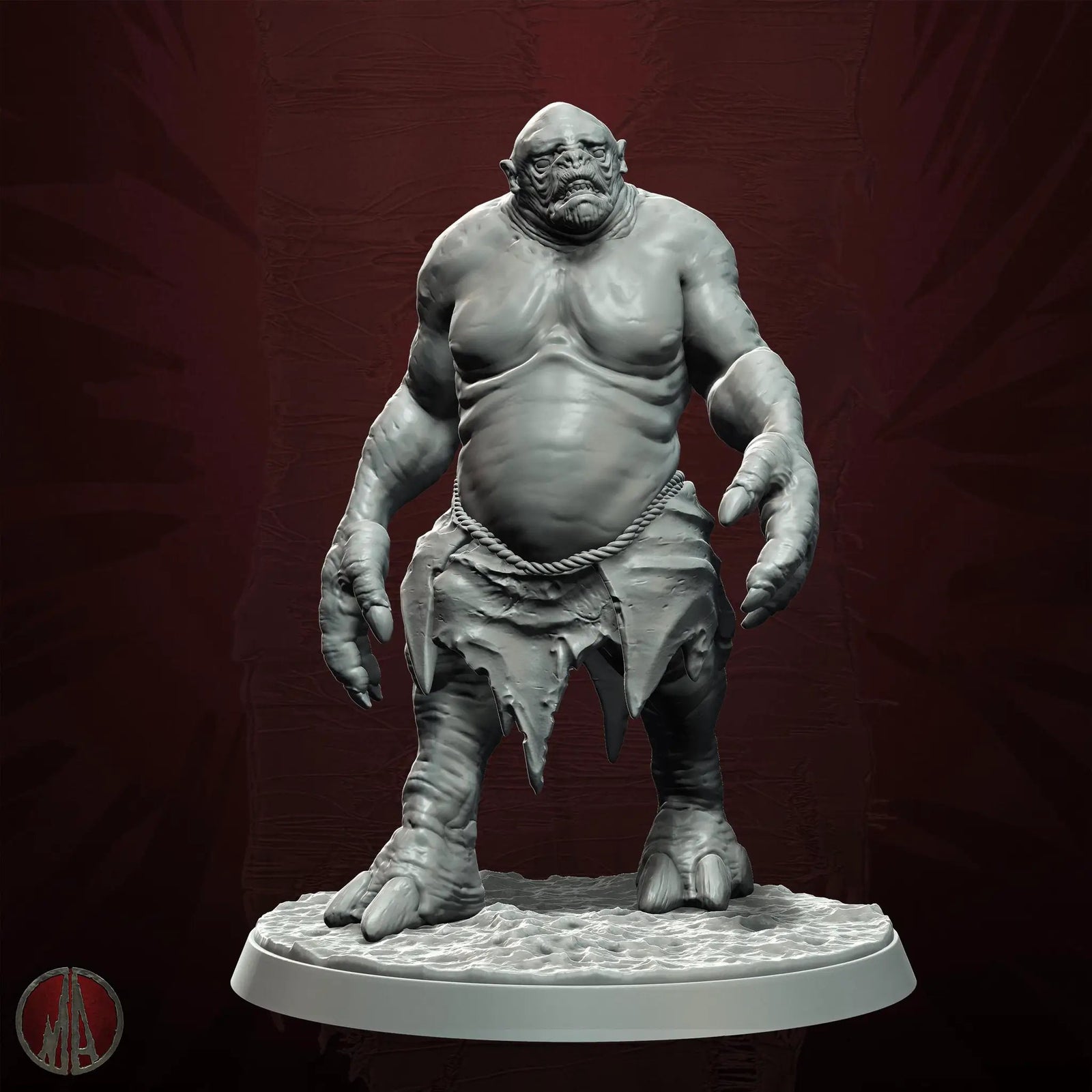 3D printed Orc Horde Troll miniature by Last Hope Miniatures, showing detailed green troll with armor and weaponry.