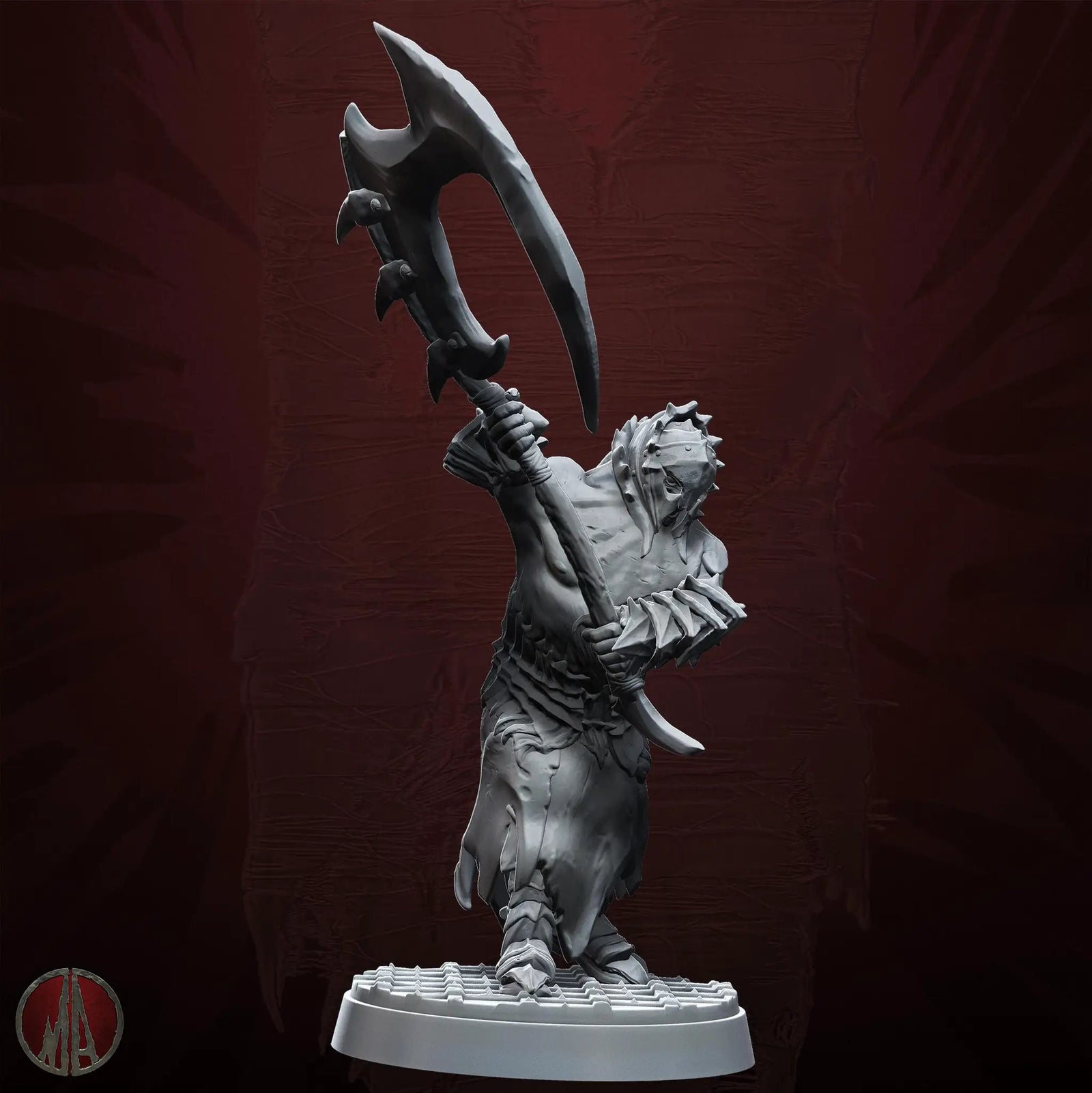3D printed Orc hornblowers miniature by Last Hope Miniatures, featuring detailed orc figures with horns and weaponry.