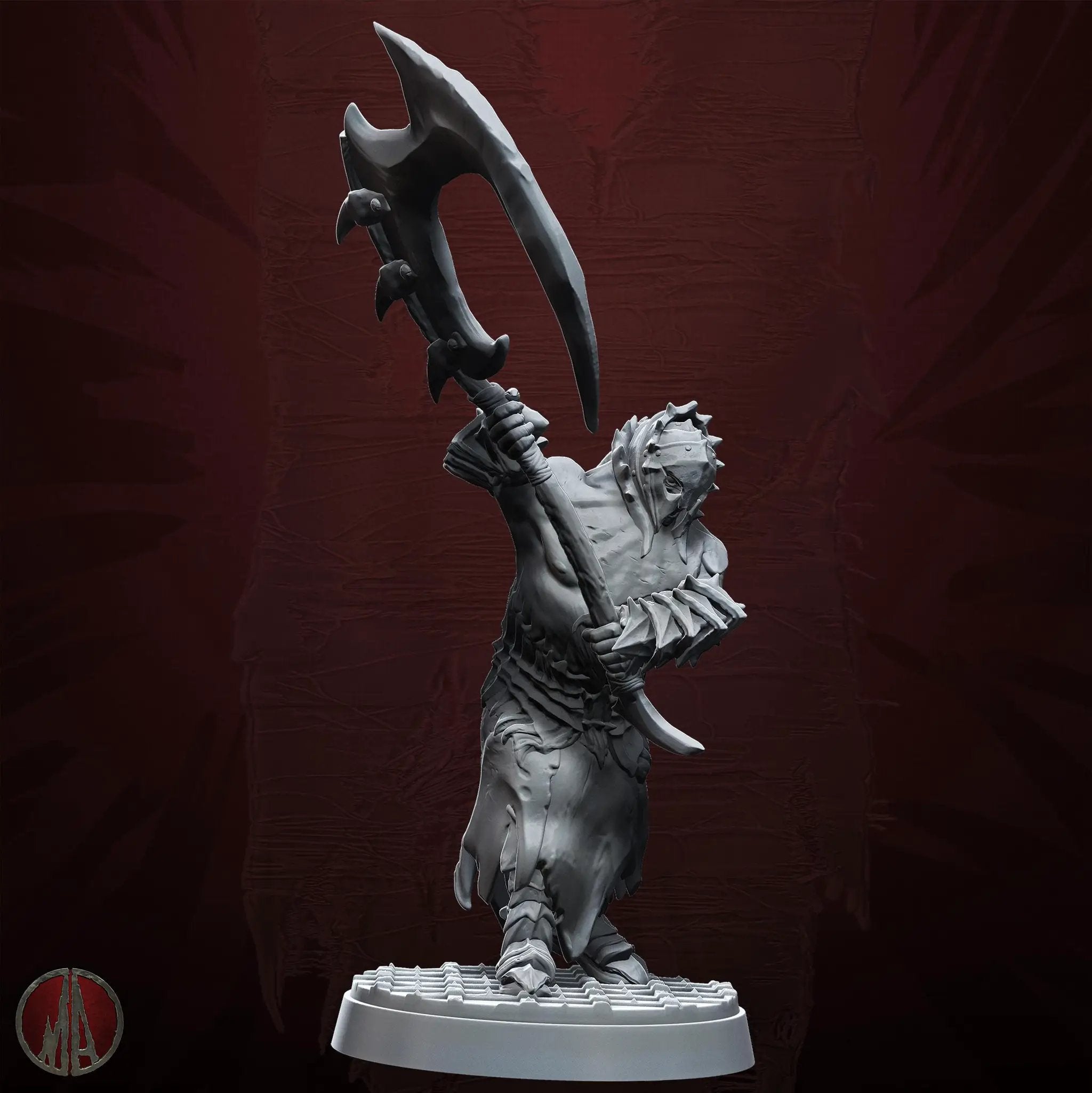 3D printed Orc hornblowers miniature by Last Hope Miniatures, featuring detailed orc figures with horns and weaponry.