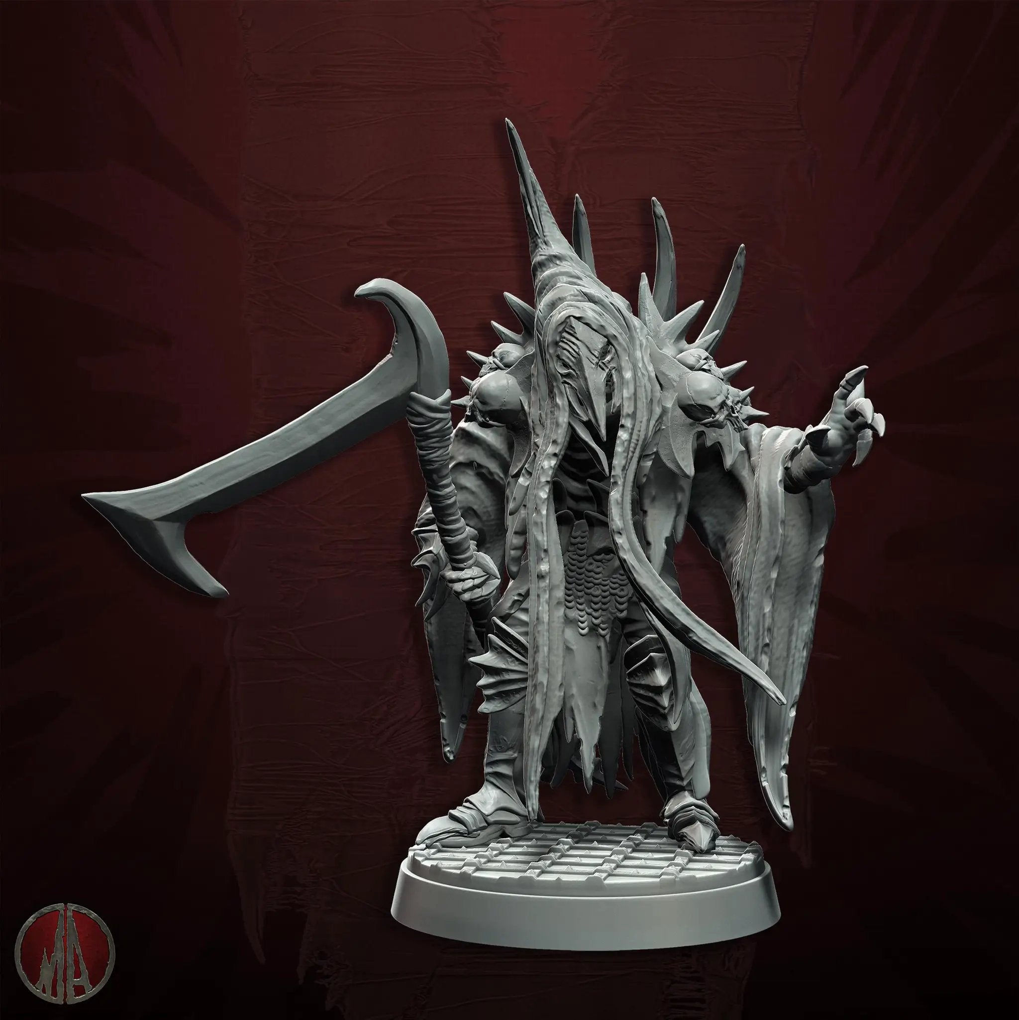 3D printed Orc Oracle miniature by Last Hope Miniatures, detailed fantasy figure from Monolith Arts for tabletop gaming.
