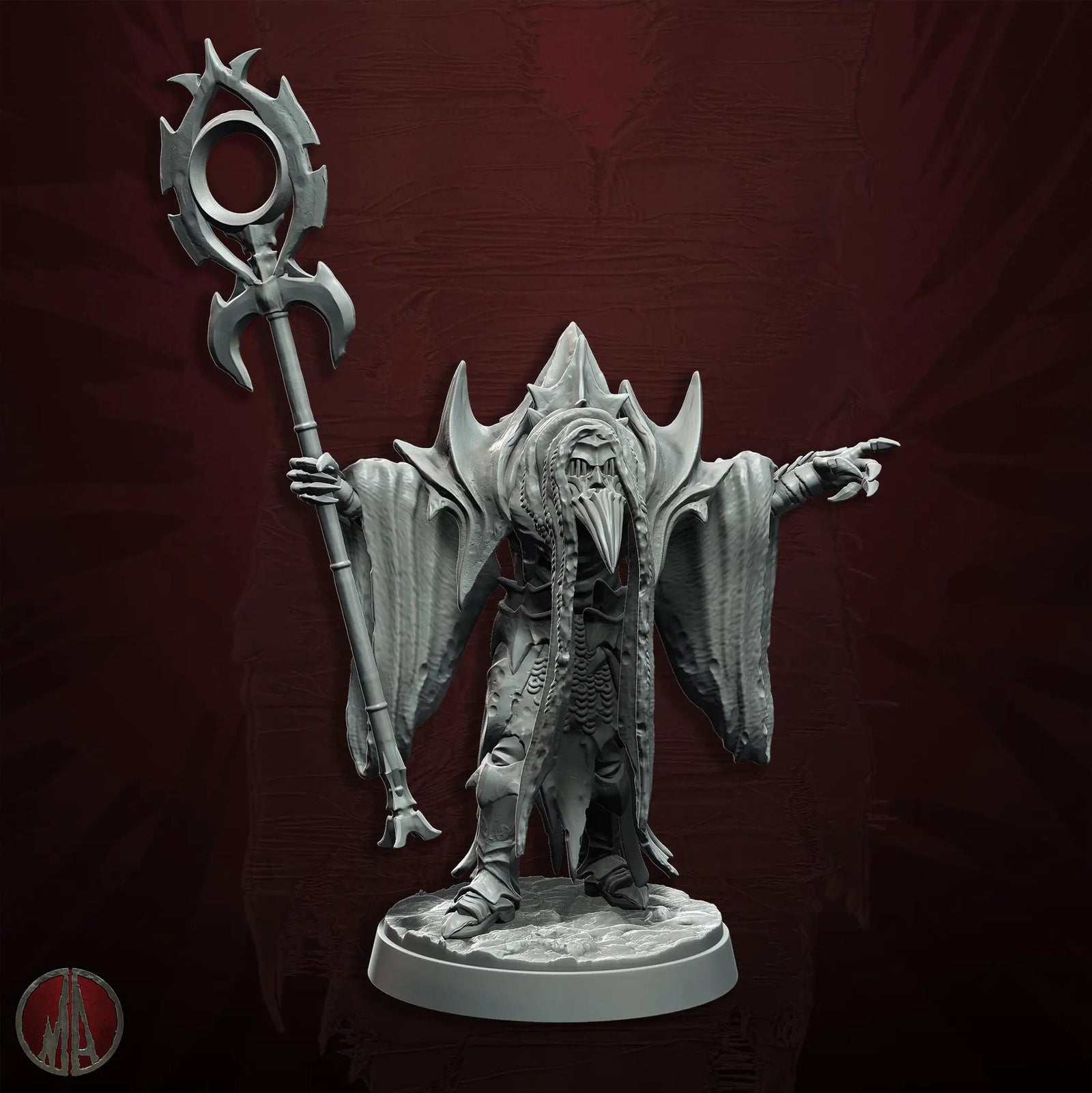 3D printed Orc Warlocks miniature by Last Hope Miniatures for tabletop gaming, featuring detailed orc figures with mystical accessories.