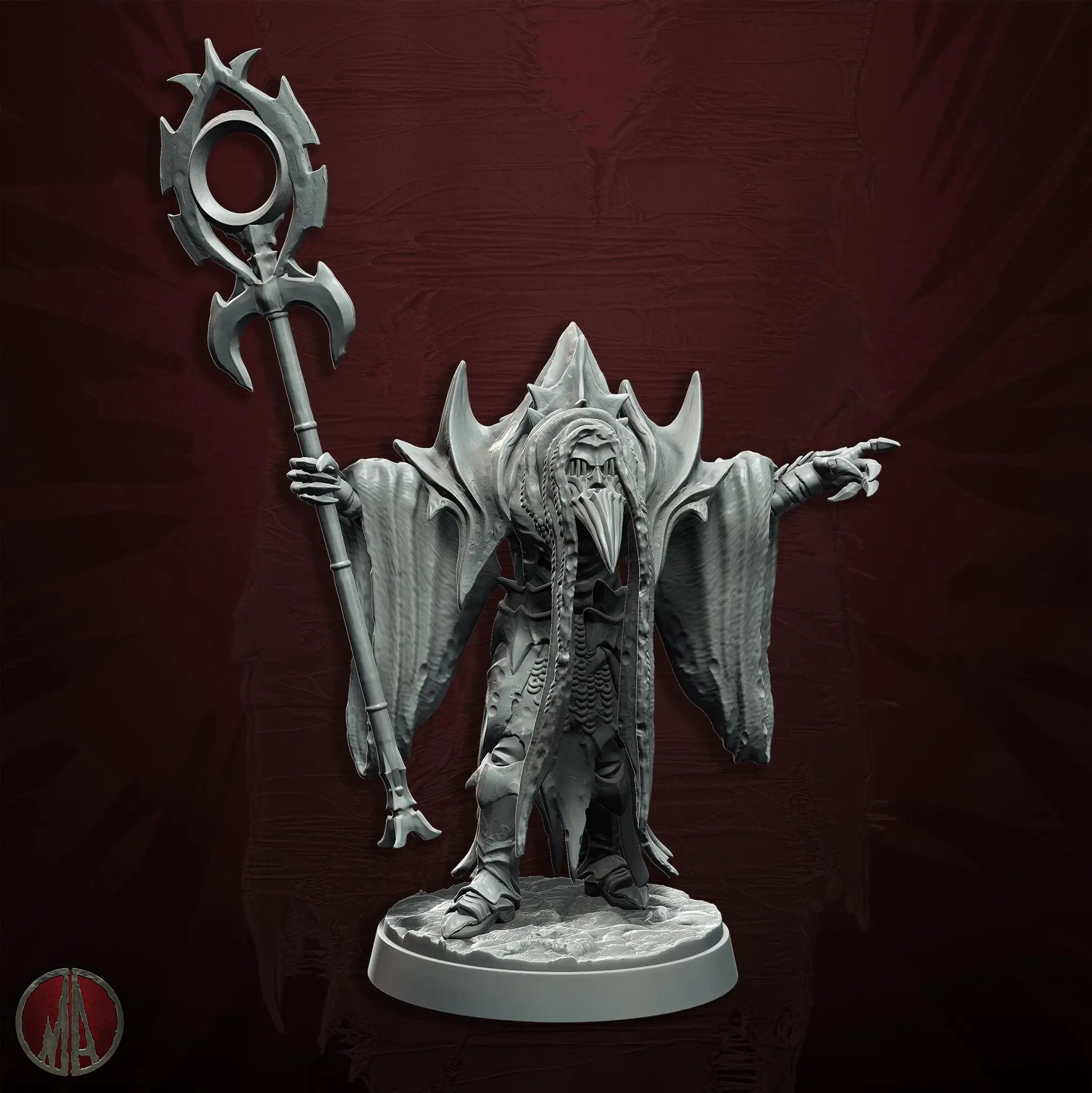 3D printed Orc Warlocks miniature by Last Hope Miniatures for tabletop gaming, featuring detailed orc figures with mystical accessories.