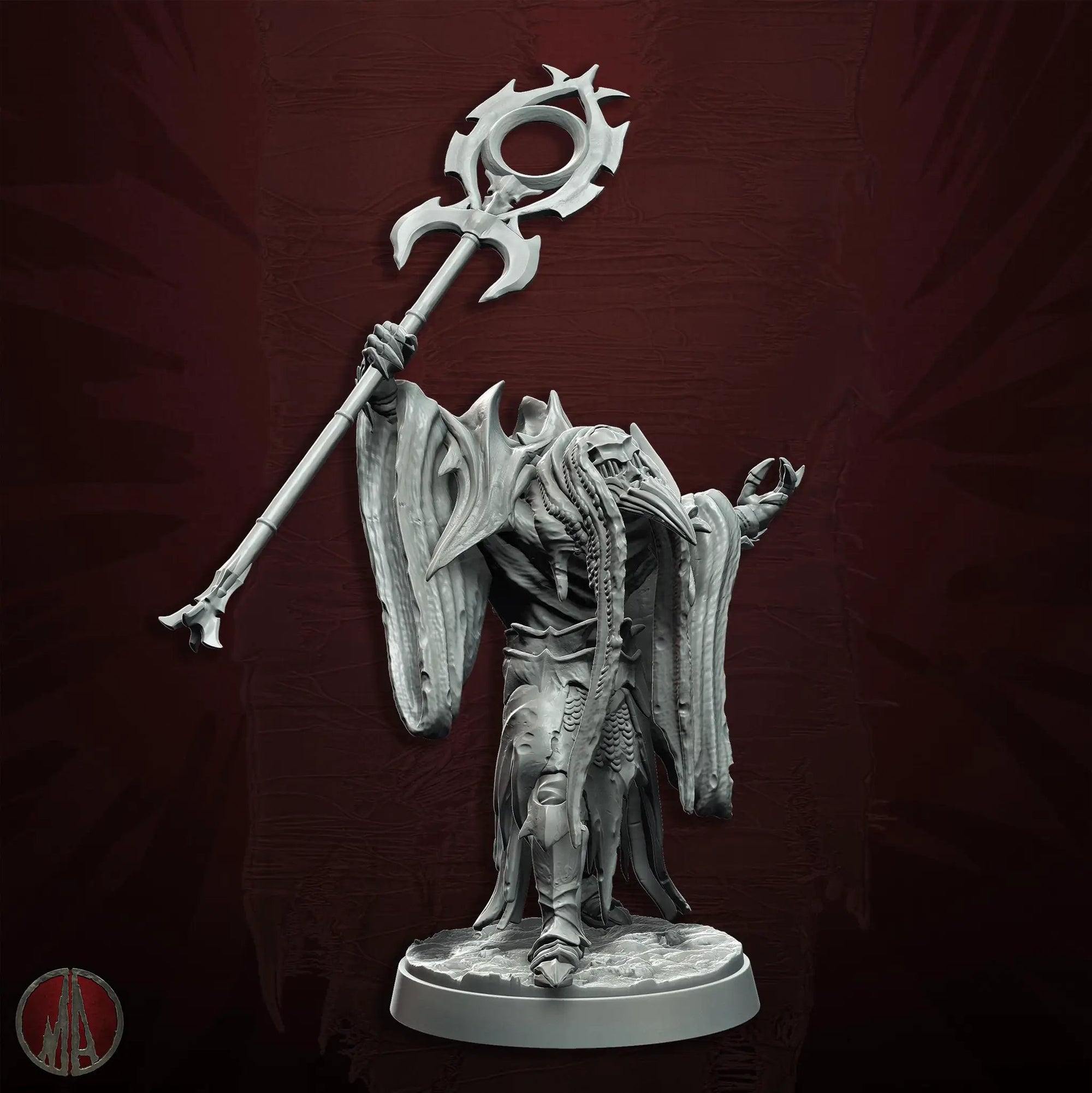 3D printed Orc Warlocks miniature by Last Hope Miniatures, featuring detailed orc figures with magical accessories.
