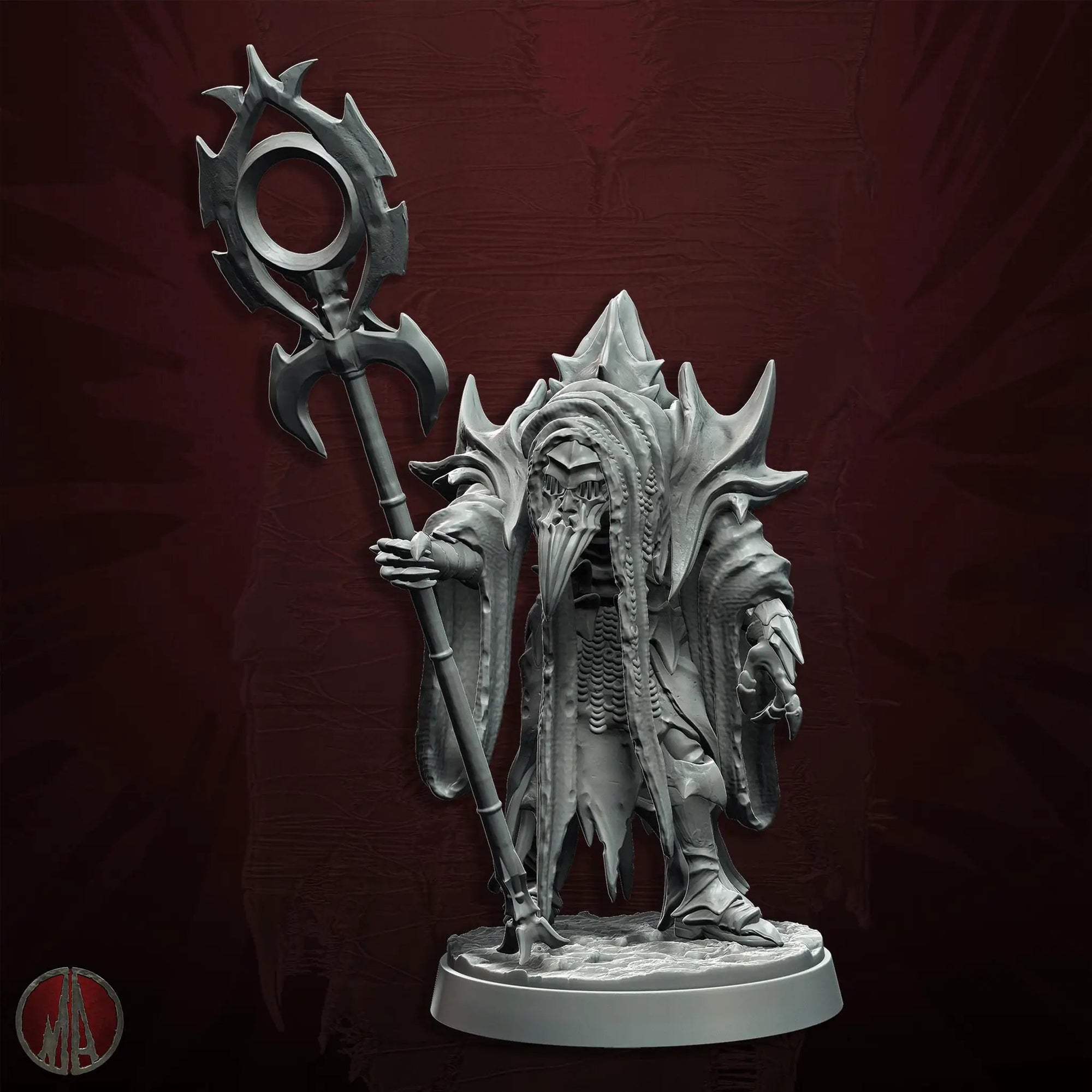 3D printed Orc Warlocks miniatures by Last Hope Miniatures, featuring detailed orc figures with mystical warlock accessories.