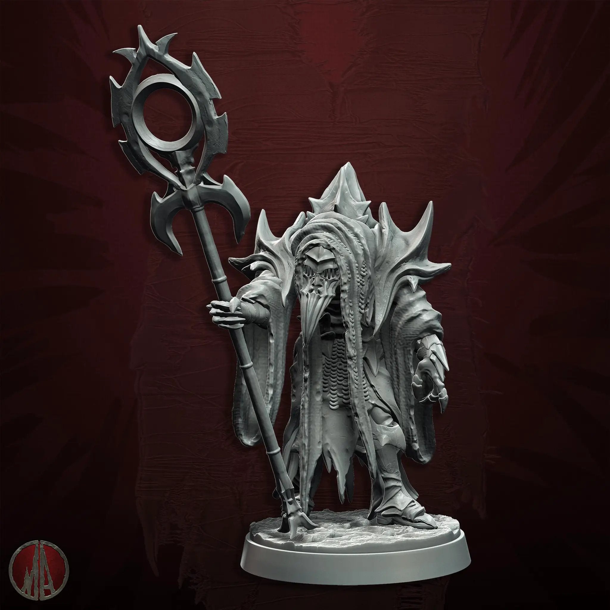 3D printed Orc Warlocks miniatures by Last Hope Miniatures, featuring detailed orc figures with mystical warlock accessories.
