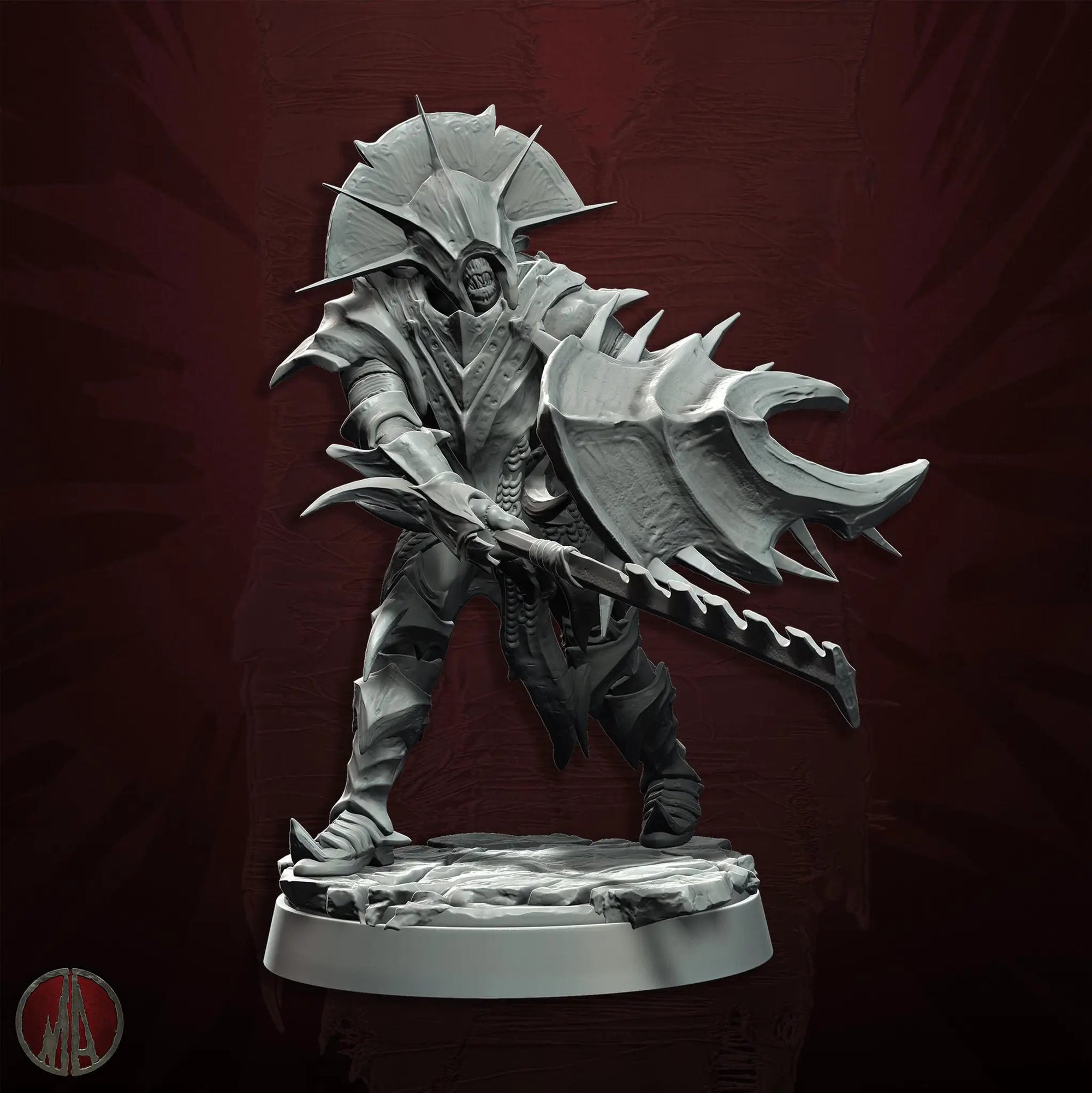 3D printed Orc Warriors figurines by Last Hope Miniatures, detailed miniature models with armored orcs in battle stance.