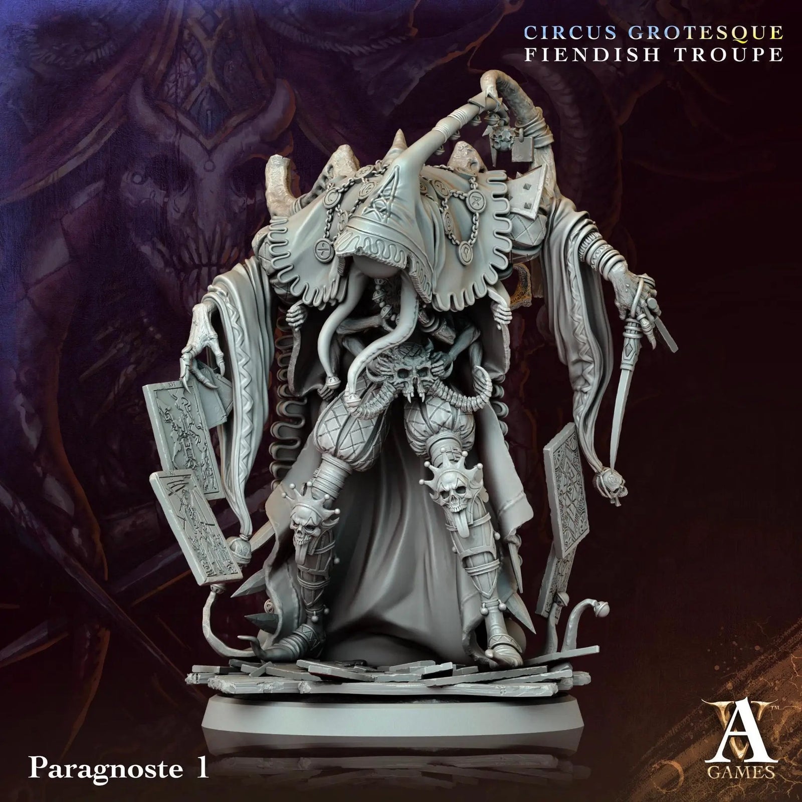 3D printed Paragnoste miniature by Last Hope Miniatures for tabletop gaming, featuring detailed armor and mystical accessories.