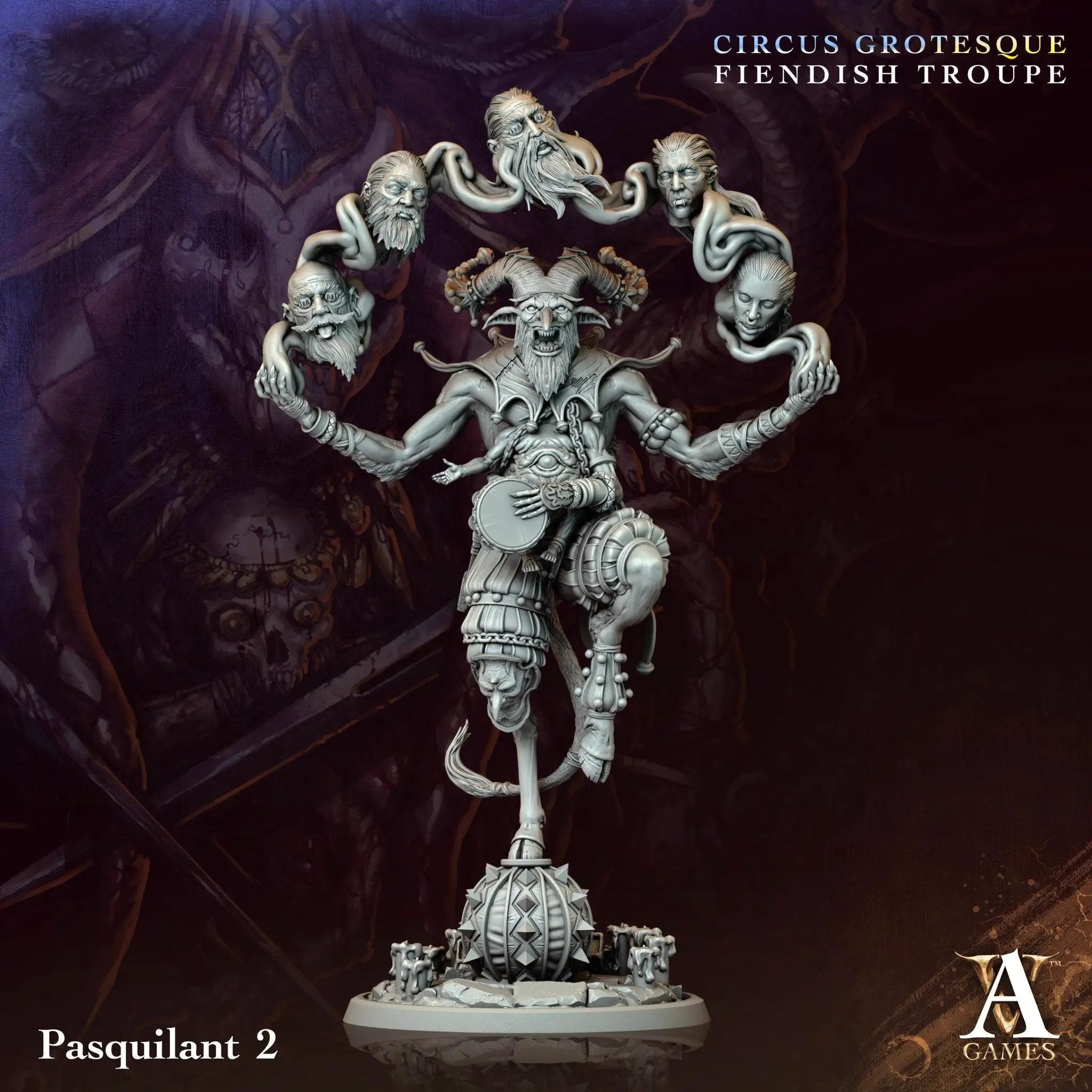 3D printed Pasquilant miniature by Last Hope Miniatures, detailed fantasy figure from Archvillain Games for tabletop gaming.