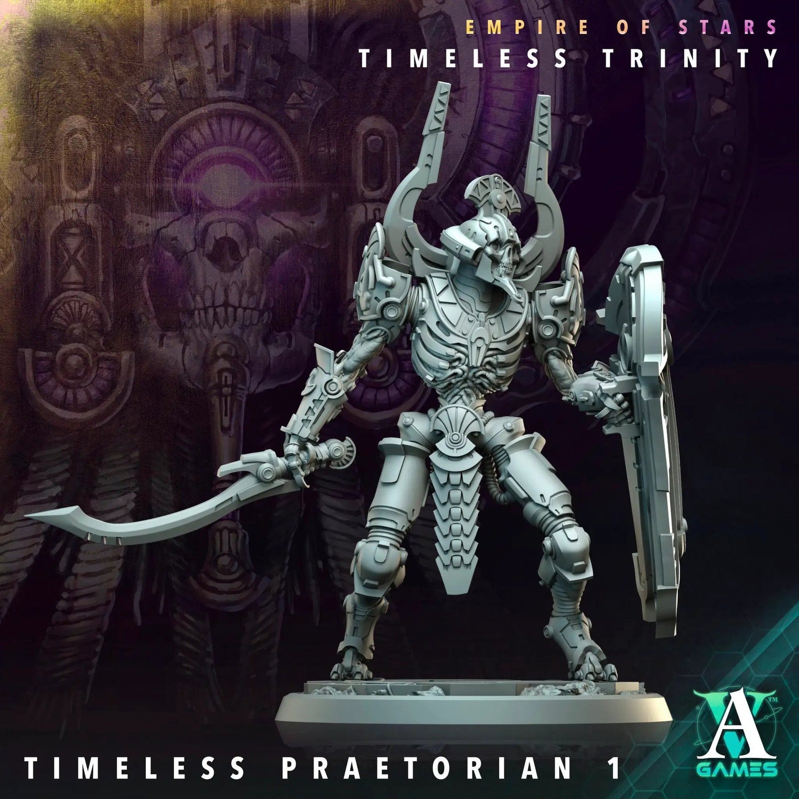 3D printed Timeless Praetorians miniature by Last Hope Miniatures, featuring detailed Roman-inspired armored soldiers.