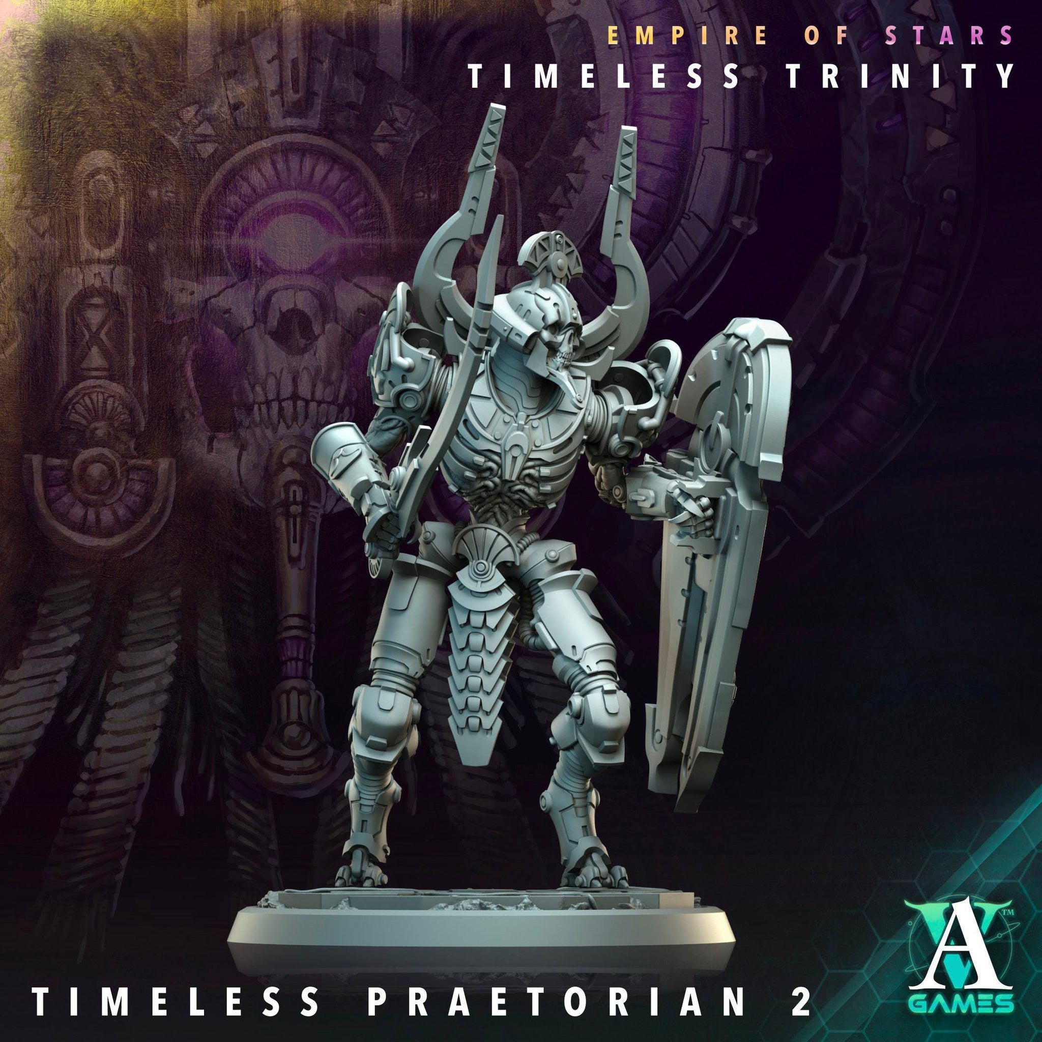 3D printed Timeless Praetorians miniature by Last Hope Miniatures for Archvillain Games, featuring detailed Roman soldier figures.