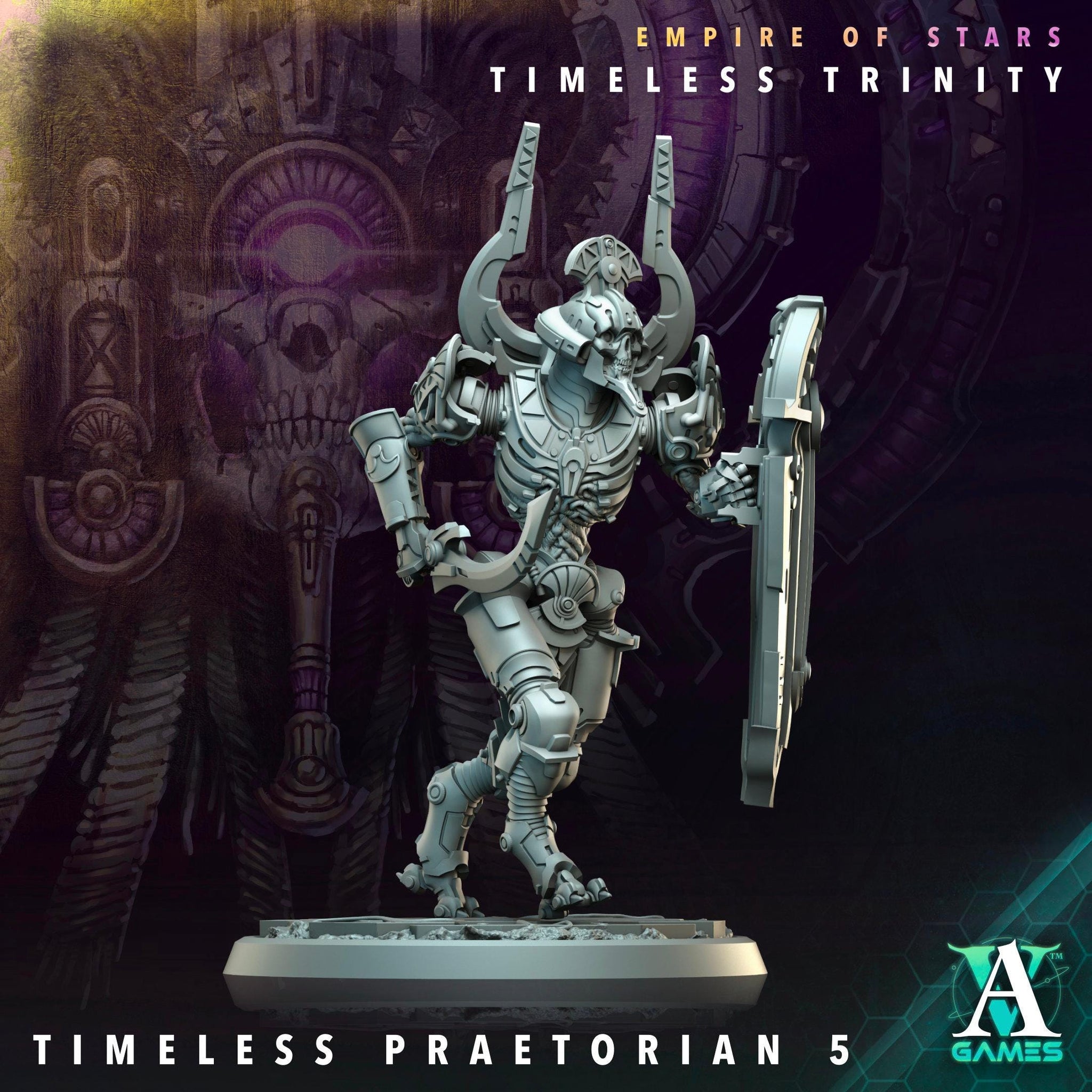 3D printed Timeless Praetorians miniatures by Last Hope Miniatures for Archvillain Games, showing detailed Roman soldier figures.