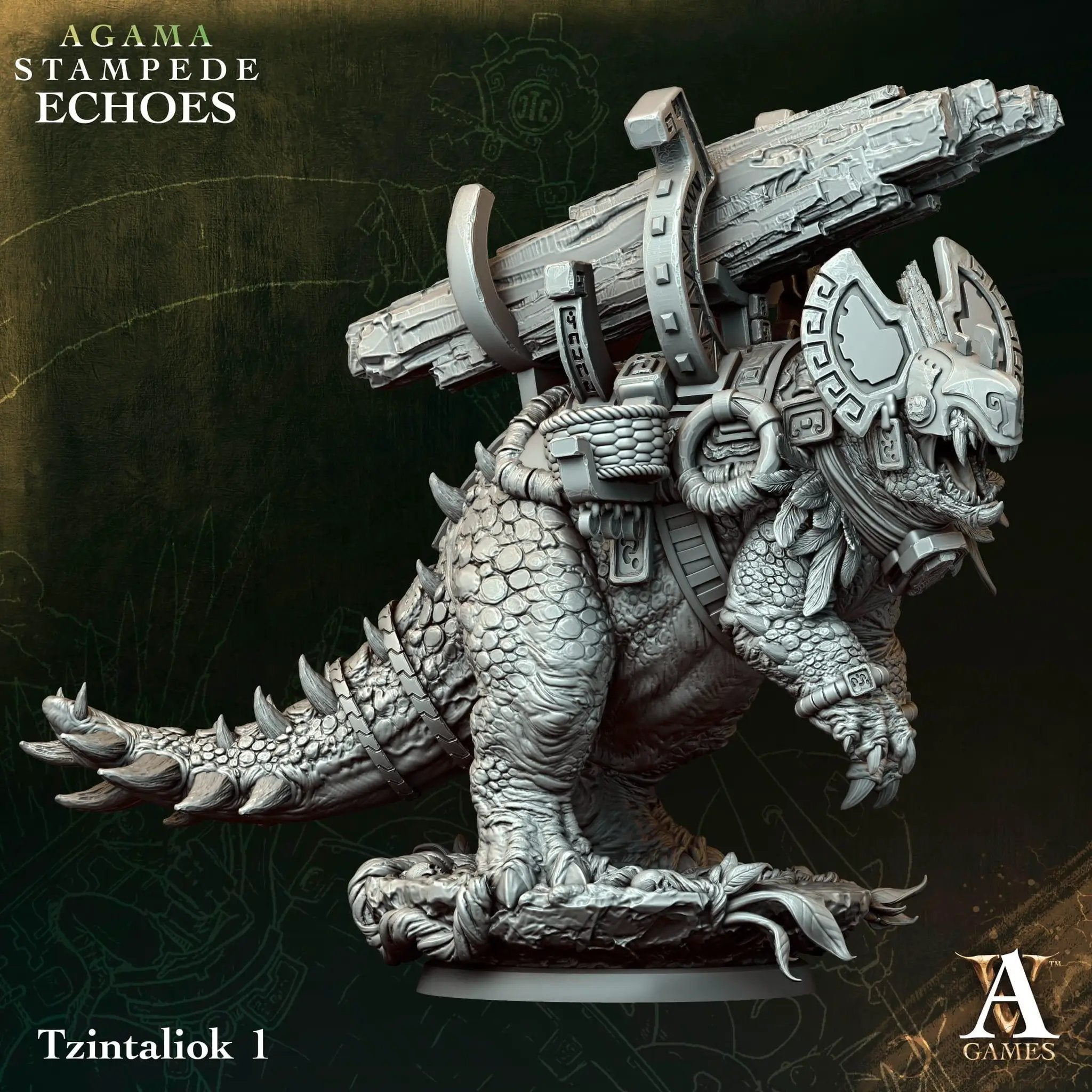 3D printed Tzintaliok miniature by Last Hope Miniatures from Archvillain Games, featuring intricate details and dynamic pose.