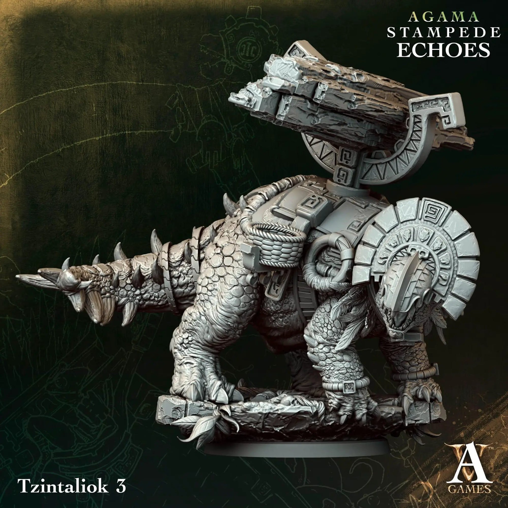 3D printed Tzintaliok miniature by Last Hope Miniatures for Archvillain Games, detailed fantasy character with intricate design.