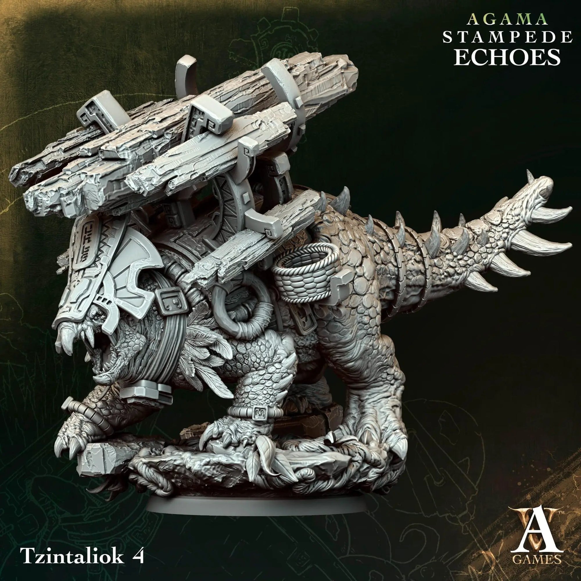 3D printed Tzintaliok miniature by Last Hope Miniatures for Archvillain Games, showcasing detailed design and craftsmanship.