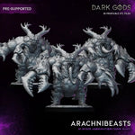 3D printed Arachnibeasts miniatures by Last Hope Miniatures, featuring detailed spider-like creatures with intricate textures.