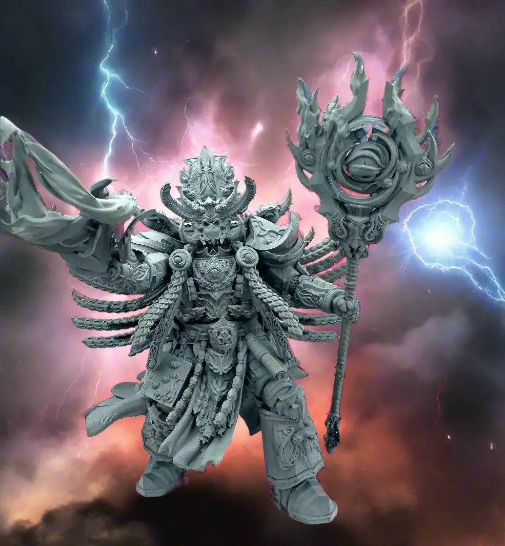 3D printed Supreme Sorcerer figurine by 3DArtGuy Miniatures, detailed miniature model with intricate magical design.