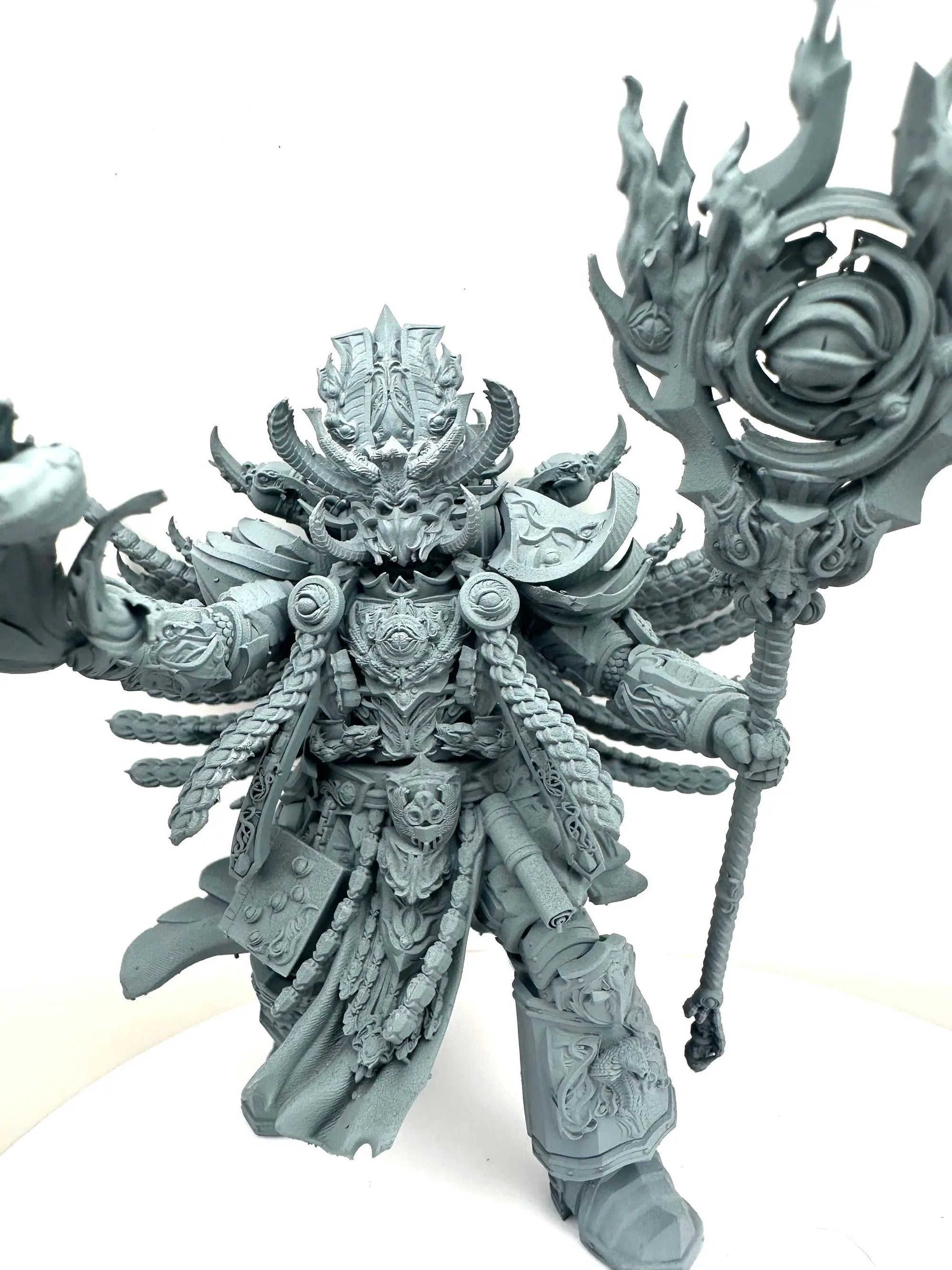 3D printed Supreme Sorcerer miniature by 3DArtGuy, featuring intricate details and dynamic pose, from Last Hope Miniatures.