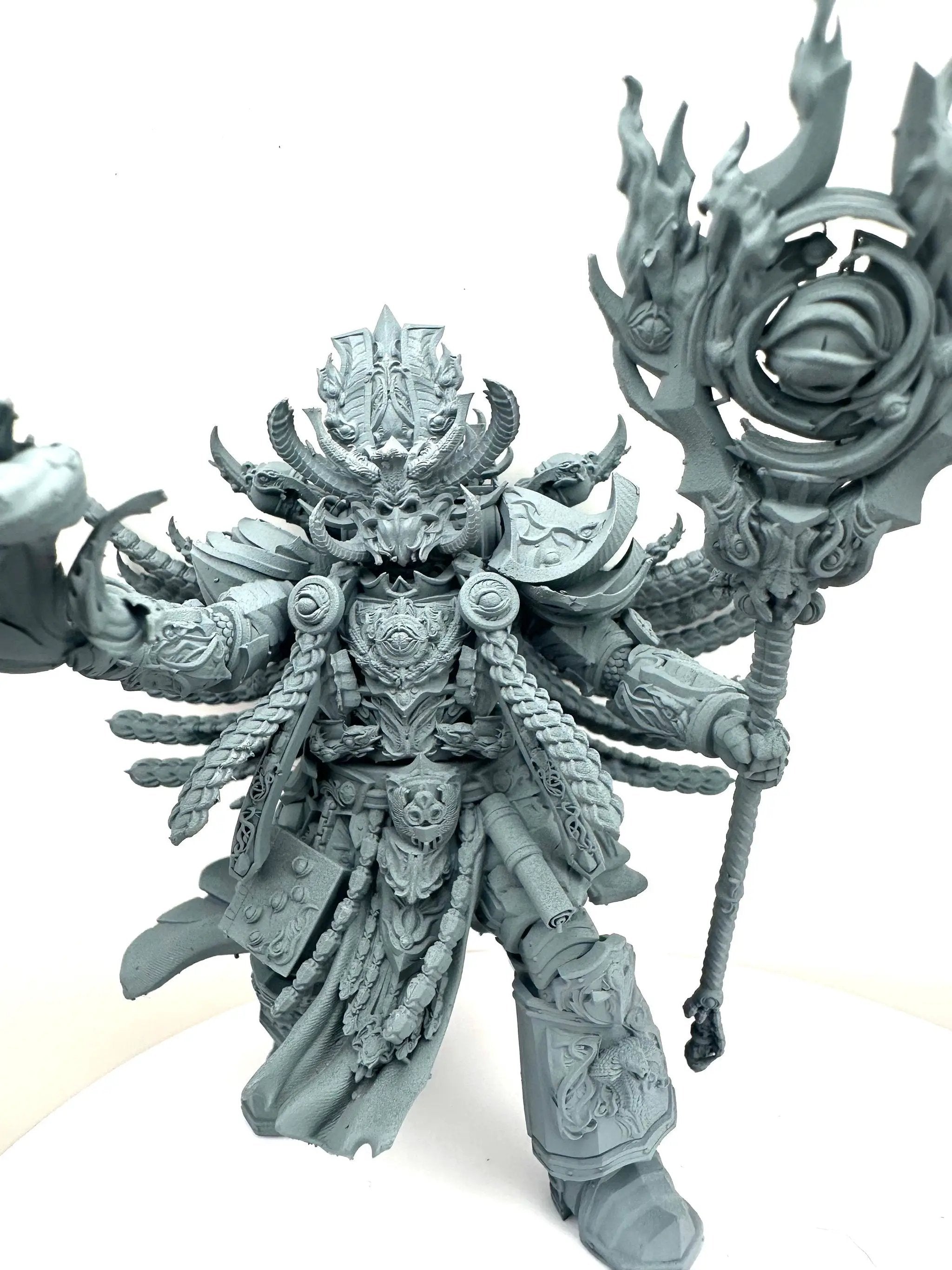 3D printed Supreme Sorcerer miniature by 3DArtGuy, featuring intricate details and dynamic pose, from Last Hope Miniatures.