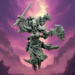 3D Printed Noisy Sister of Chaos miniature from Last Hope Miniatures by 3DArtGuy, featuring intricate details and dynamic pose.