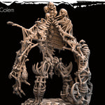 3D printed skeletal golem miniature from Last Hope Miniatures by Monolith Arts, featuring detailed bone and armor textures.