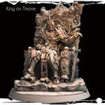 3D printed Skeletal King miniature by Last Hope Miniatures, showcasing intricate skeletal armor and regal design from Monolith Arts.