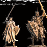 3D printed Skeletal Warrior Commander miniature by Last Hope Miniatures for Monolith Arts, showing detailed skeletal armor and weaponry.