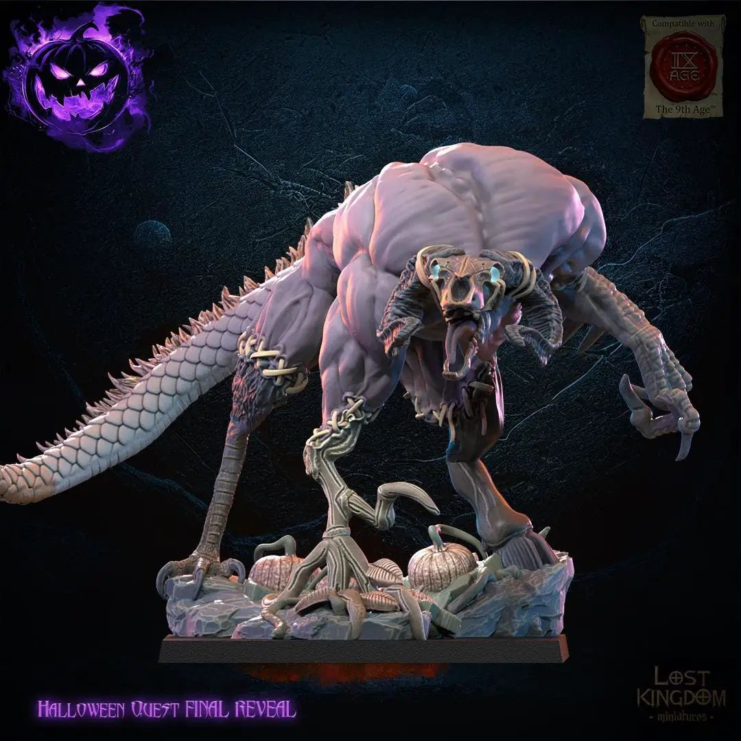 3D printed Warlock and Daemon Familiar miniature by Last Hope Miniatures, detailed fantasy figure with intricate design.