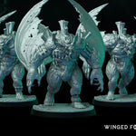 3D printed Hybrid Chiropterror miniature from Dark Gods Miniatures by Last Hope Miniatures, showing detailed dragon-like creature in gray resin.