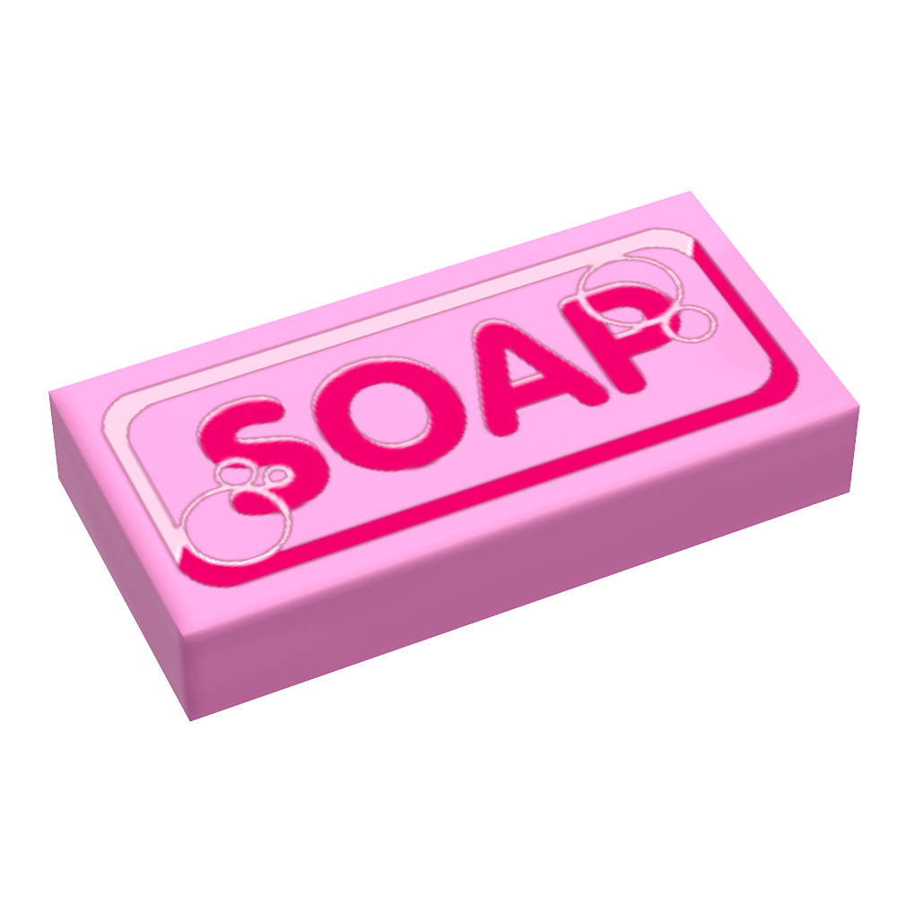 Bar of Soap - B3 Customs® Printed 1x2 Tile by B3 Customs