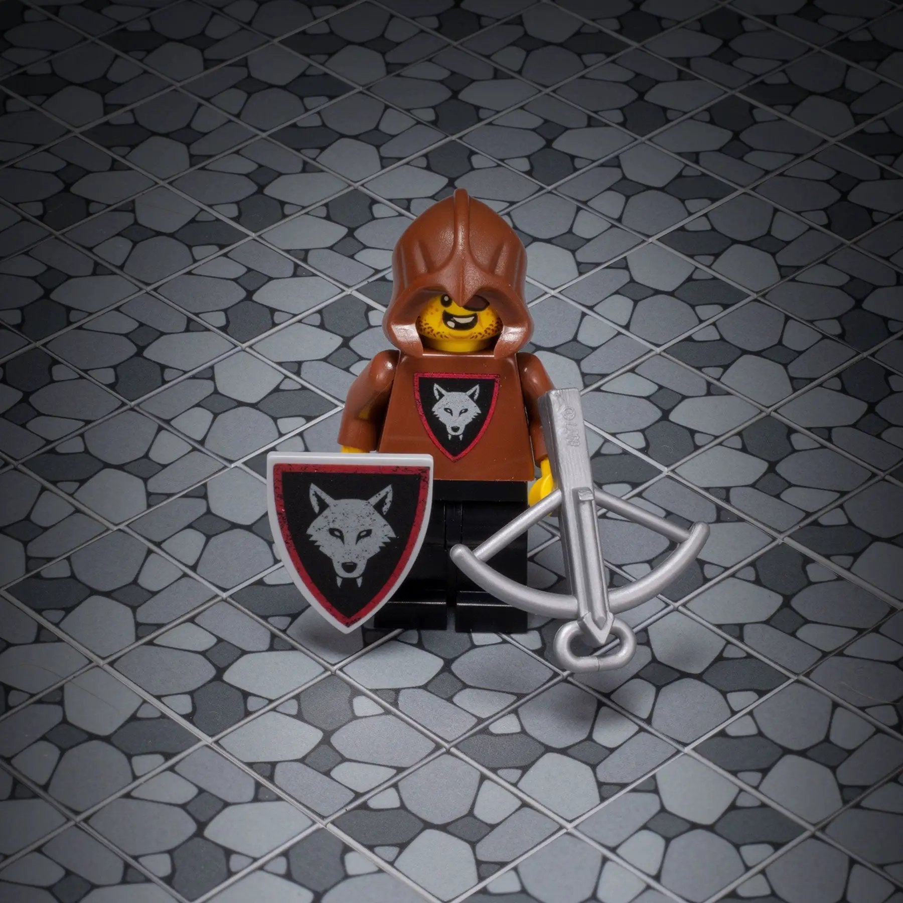 Cobblestone Flooring - Custom Printed 2x2 Tile made using LEGO part by B3 Customs