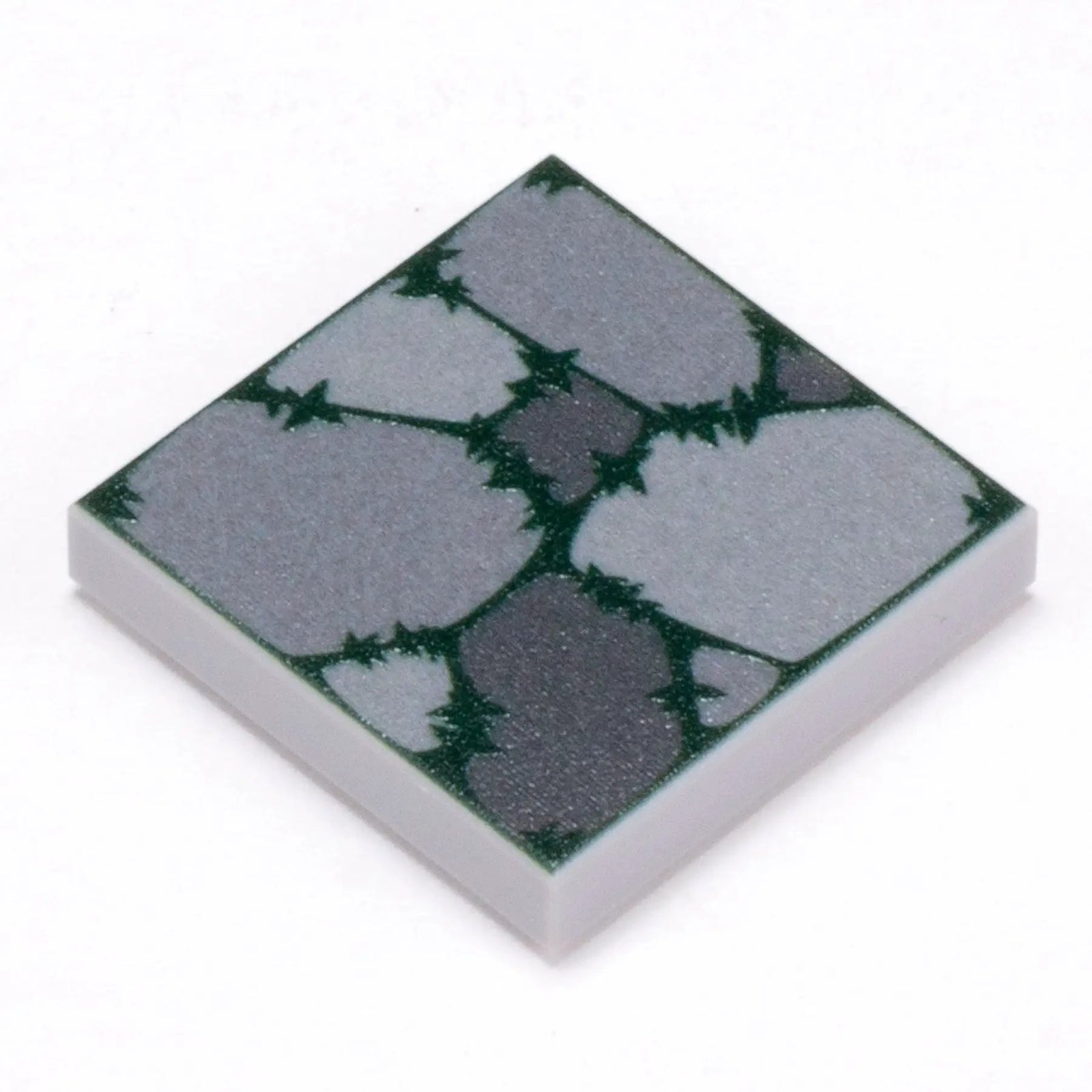 Cobblestone Flooring (Plant Overgrowth) - Custom Printed 2x2 Tile made using LEGO part by B3 Customs