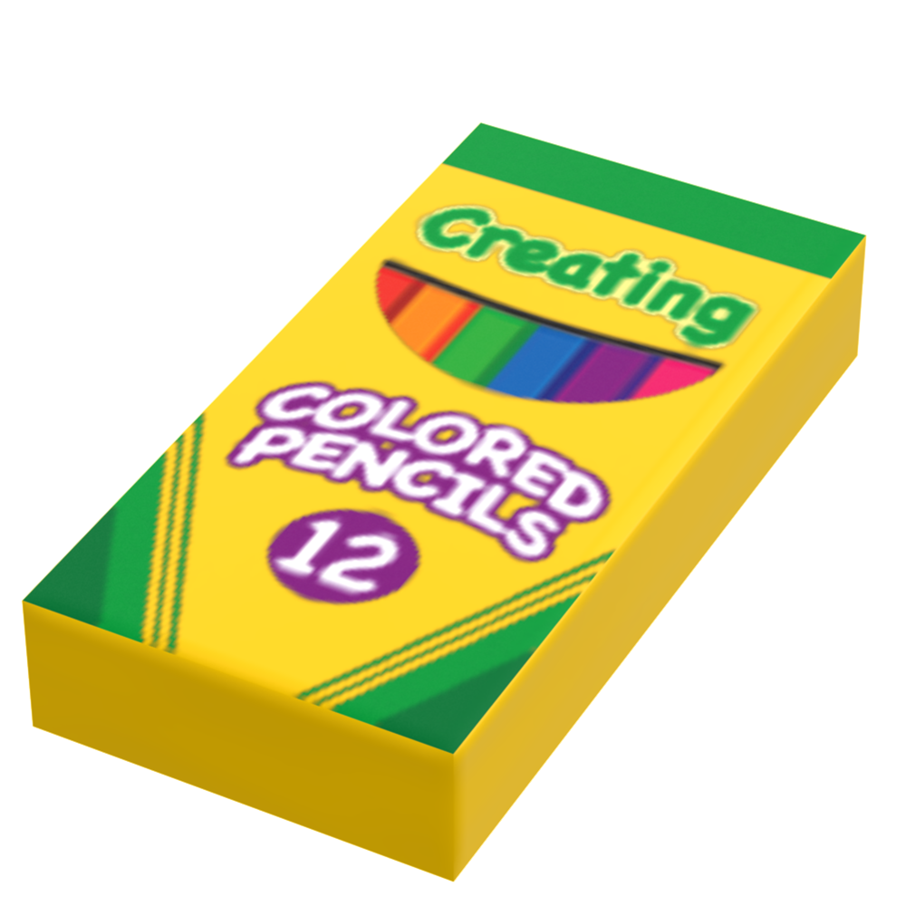 Creating Colored Pencils (1x2 Tile) made using LEGO part - B3 Customs by B3 Customs