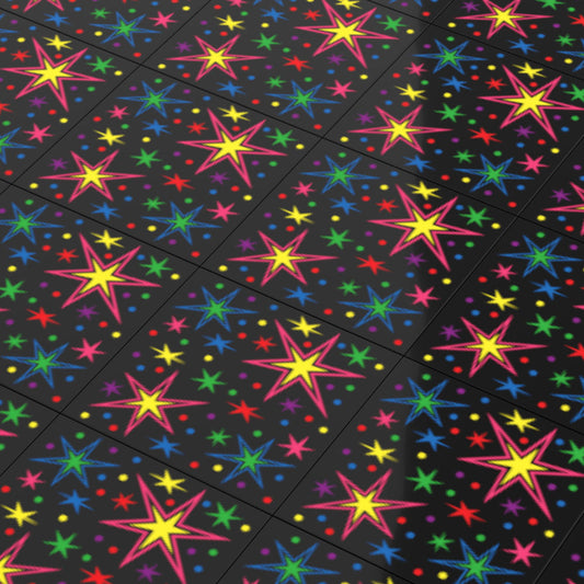 80's Arcade Carpet 6x6 Tiles (Bursts) - (Pack of 10)